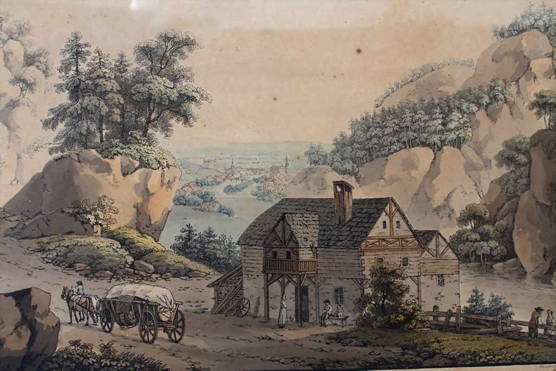 Karel Postl (1769/74-1818), 'Gegend bey Hohenelbe am Fuße des Riesengebirges'Nach einer Zeichnung - Image 3 of 4