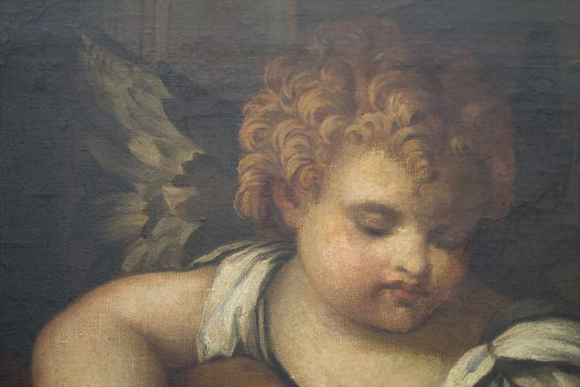 Kopist des 19. Jh., 'Engel mit Laute' / 'An angel with lute'Technik: Öl auf Leinwand, Datierung: - Image 2 of 5