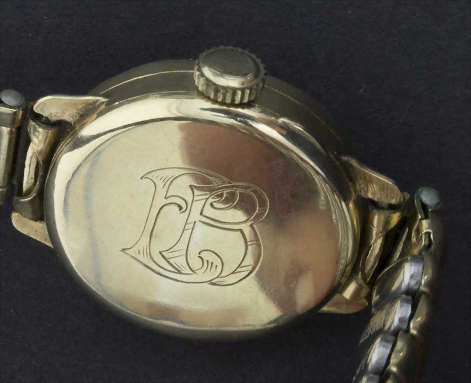 Damenarmbanduhr / A ladies wrist watch, Schweiz um 1935Gehäuse: GG 585/000 14 Kt, Armband - Image 3 of 4