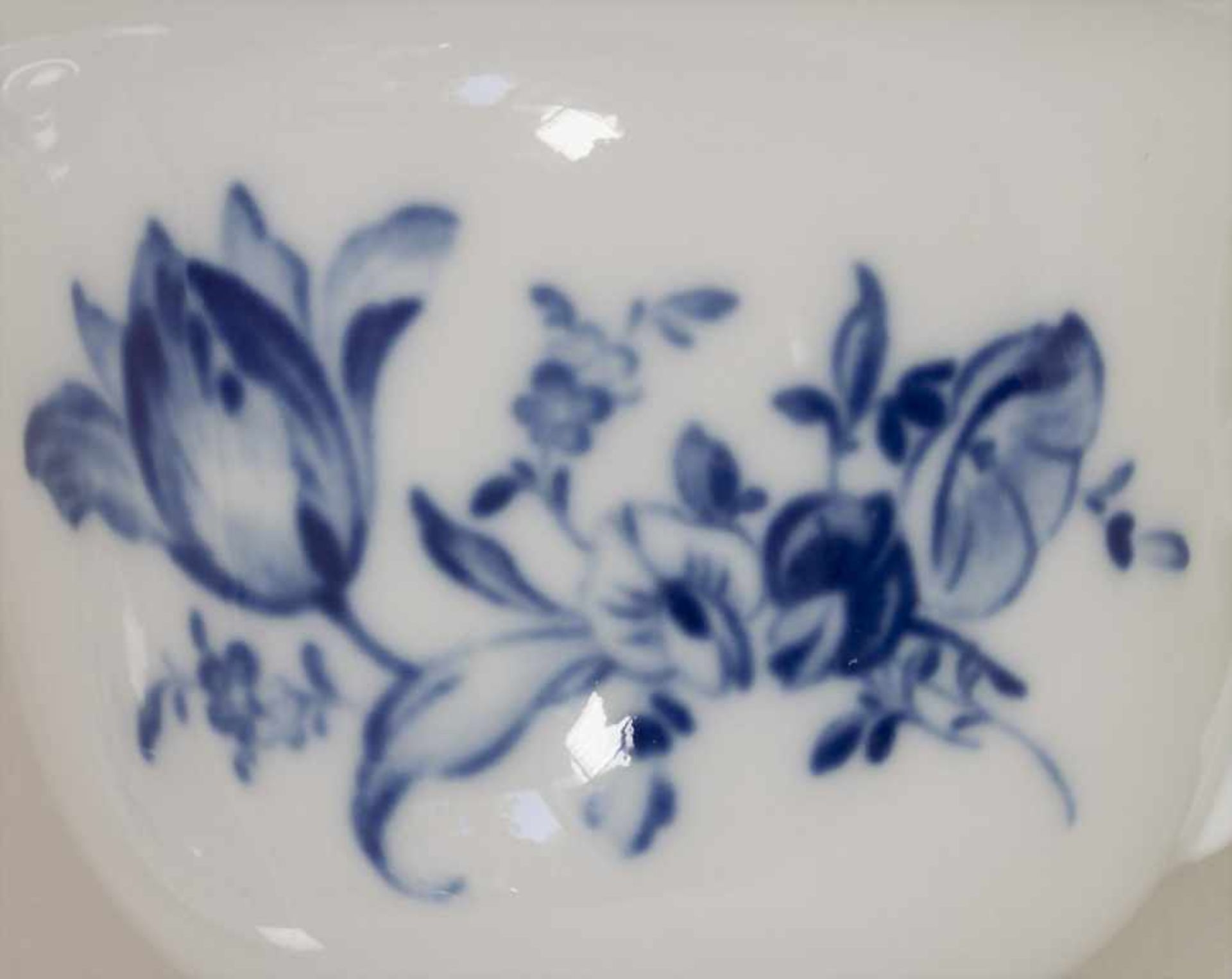 2 Mokkatassen mit Untertassen 'Blaue Blume' / A set of 2 mocha cups and saucers 'Blue Flower', - Bild 14 aus 14