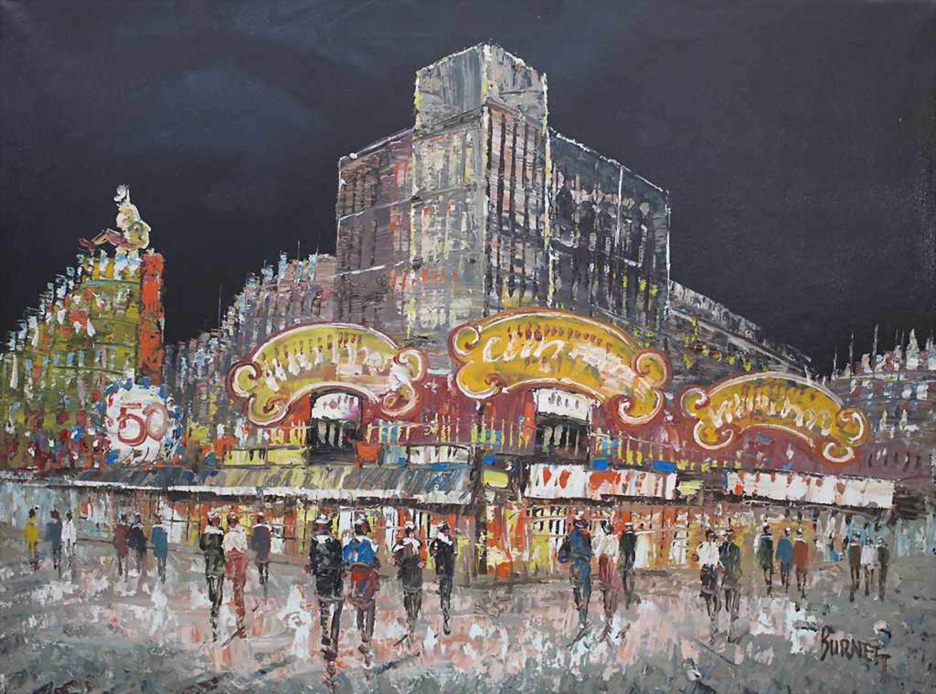 Louis Anthony Burnett (1907-1999), 'Las Vegas bei Nacht' / 'Las Vegas at night'Technik: Öl auf