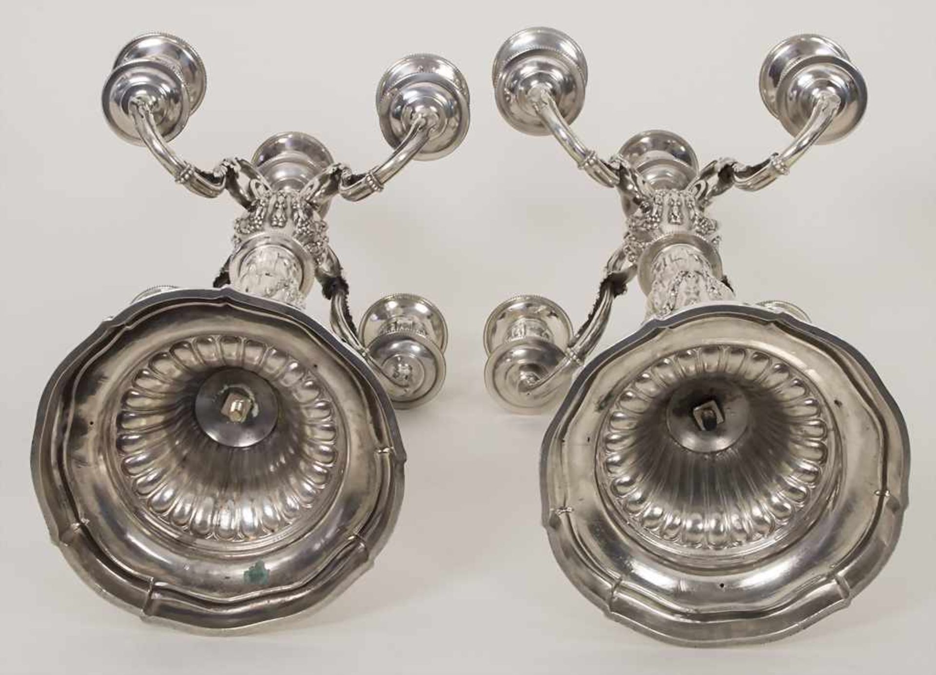 Paar Girandolen / A pair of silver girandoles, Ernest Compère, Paris, 1868-1888Material: Silber - Bild 3 aus 7