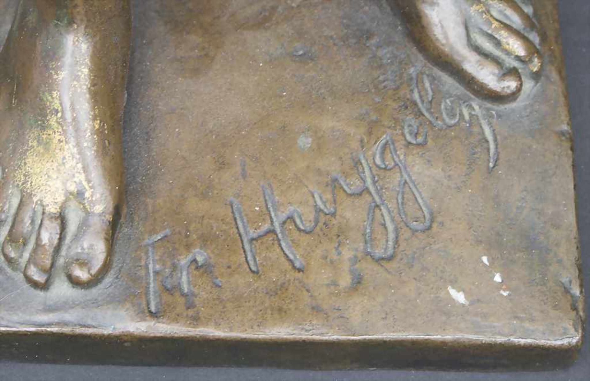 Frans Huygelen 1878-1940, Jugendstil Bronze, Weiblicher Akt / An Art Nouveau bronze sculpture of a - Image 5 of 6