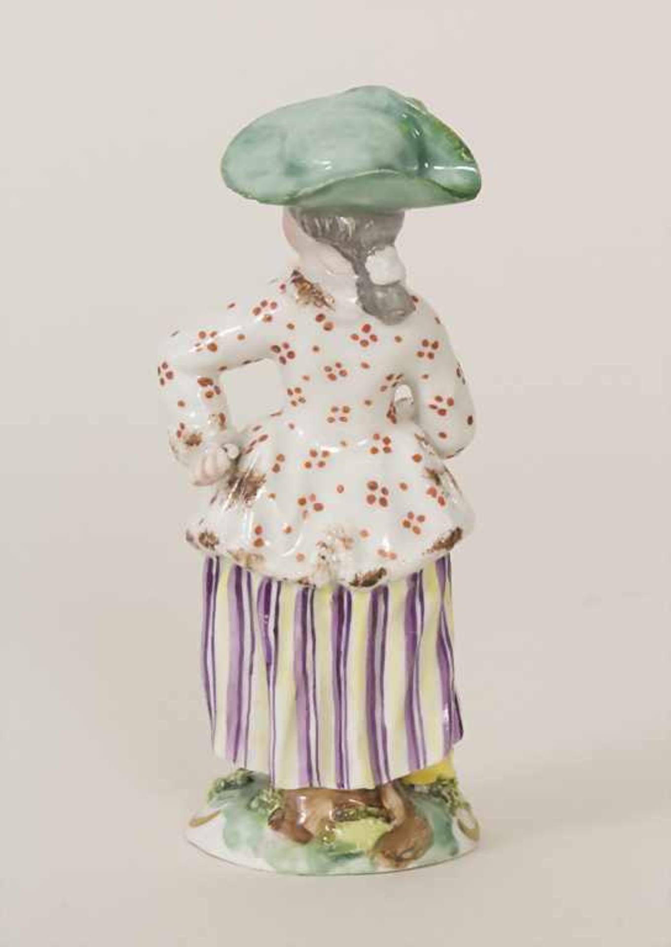 Mädchen / A girl, Frankenthal, 1782Material: Porzellan, glasiert und farbig staffiert,Marke: - Image 3 of 5