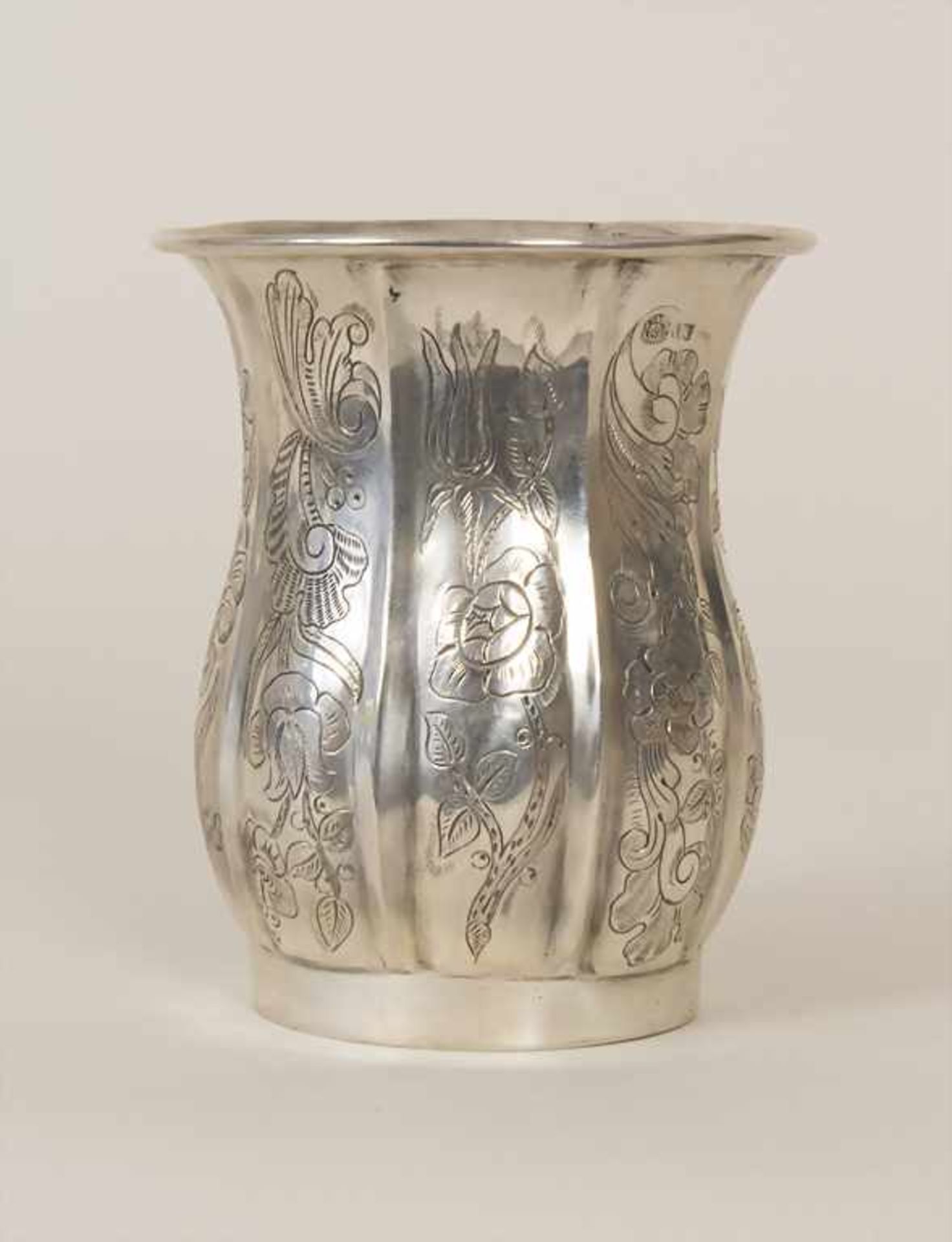 Biedermeier Becher / A Biedermeier silver beaker, Alois Wayand, Wien, 1837Material: Silber 13 Lot, - Bild 3 aus 7