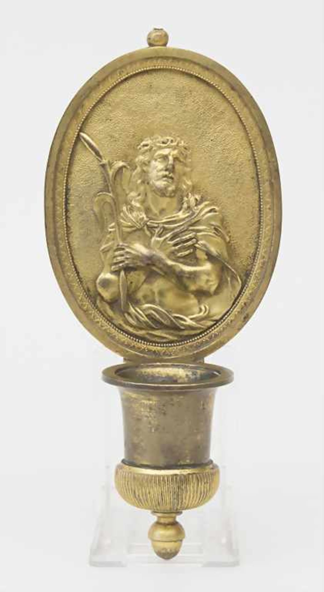 Weihwasserbehälter mit Jesus / A holy water basin with Jesus, Paris, 1800Material: Bronze,