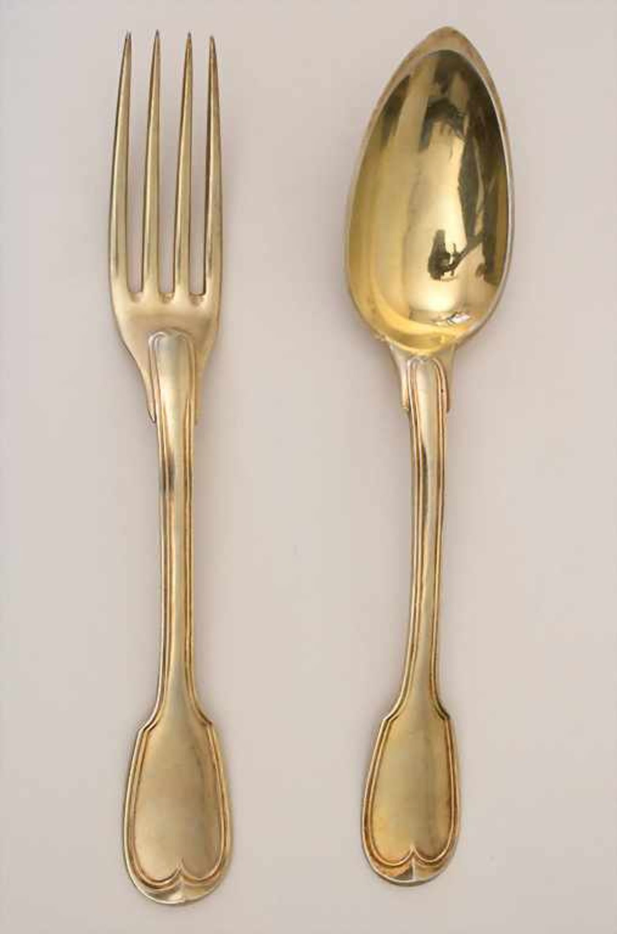 Silberbesteck für 6 Personen / 12 pieces of silver flatware, Paris, 1798-1809Material: Silber 950/ - Bild 3 aus 8