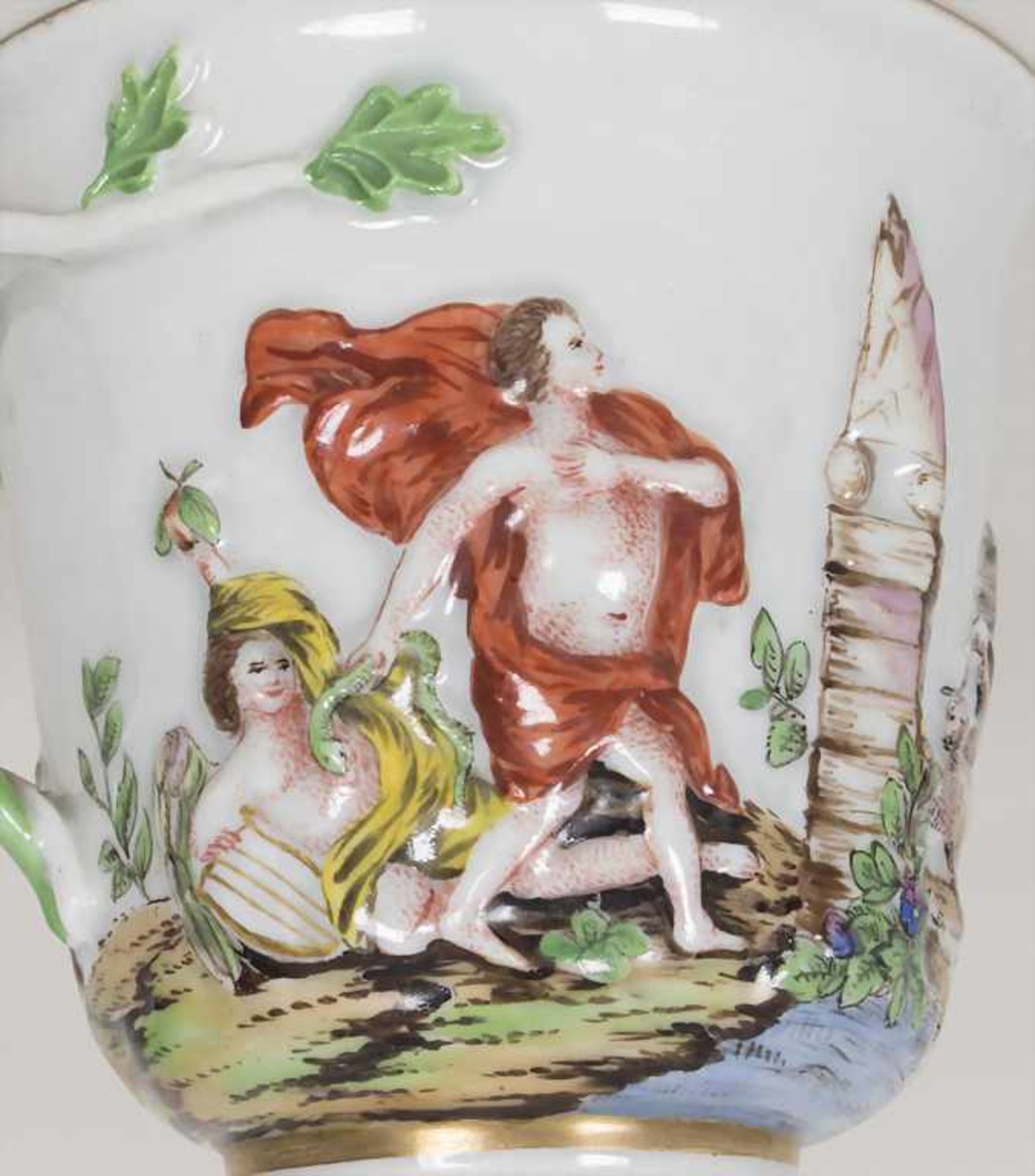 Frühe Tasse und UT mit Reliefdekor / An early cup and saucer with relief decor, Herend, Mitte 19. - Bild 3 aus 8