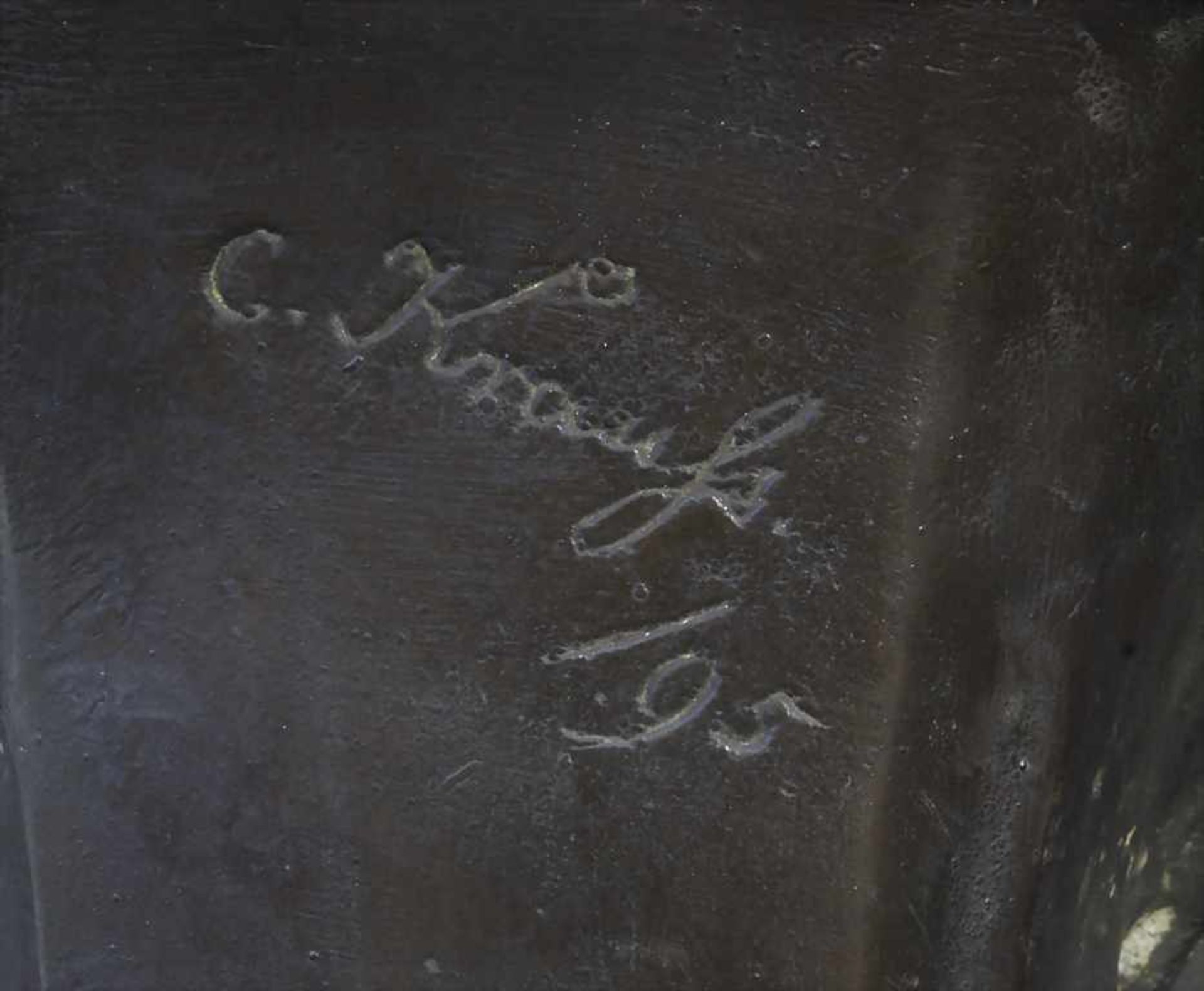 Bismarck Büste / A Bismarck bust, C. Krauß, um 1900Material: Kupfer patiniert,Signatur: C. Krauß ( - Image 5 of 6