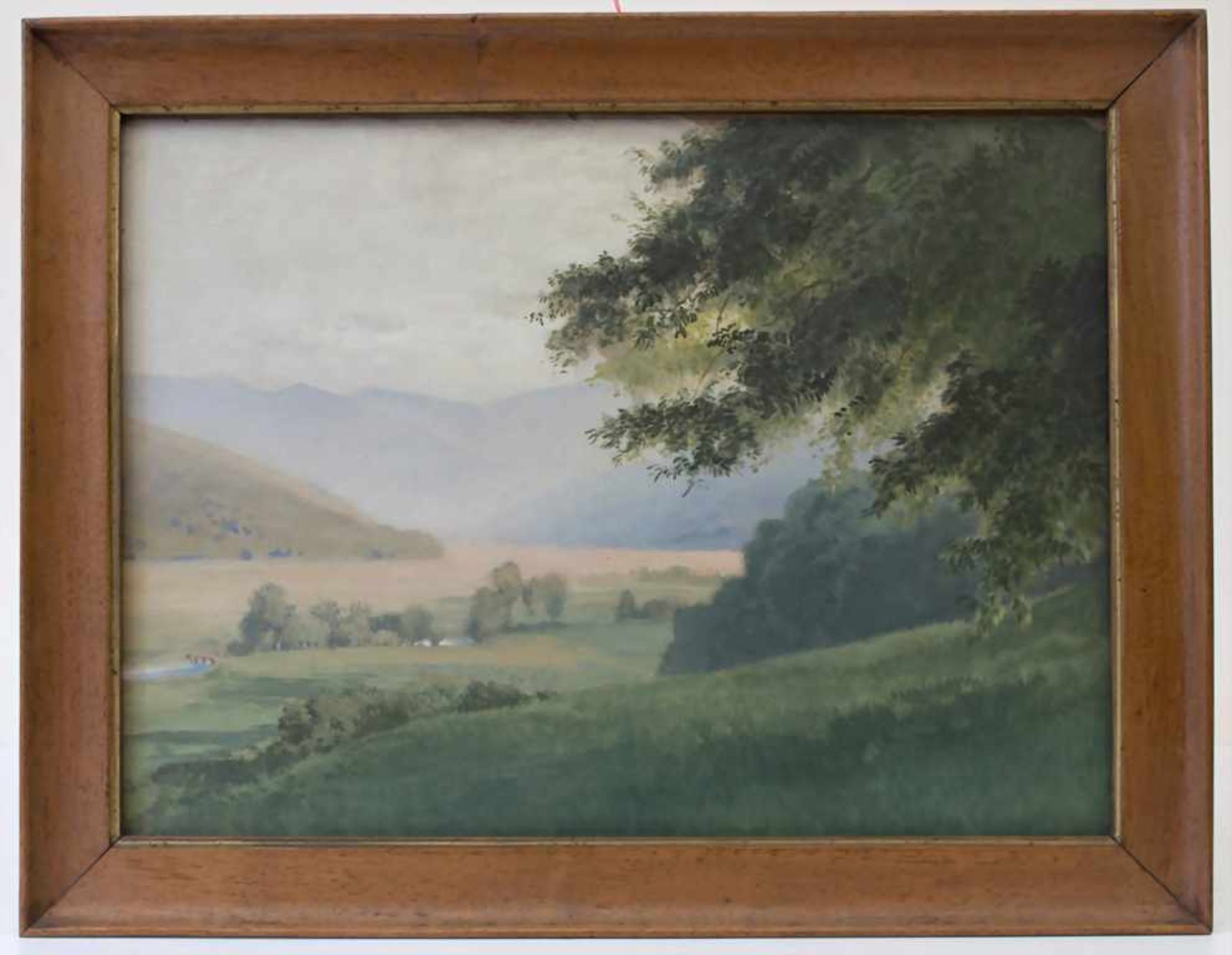 Künstler des 19. Jh. 'Blick in eine Tallandschaft' / 'A view of a valley landscape'Günterstal bei - Image 2 of 3