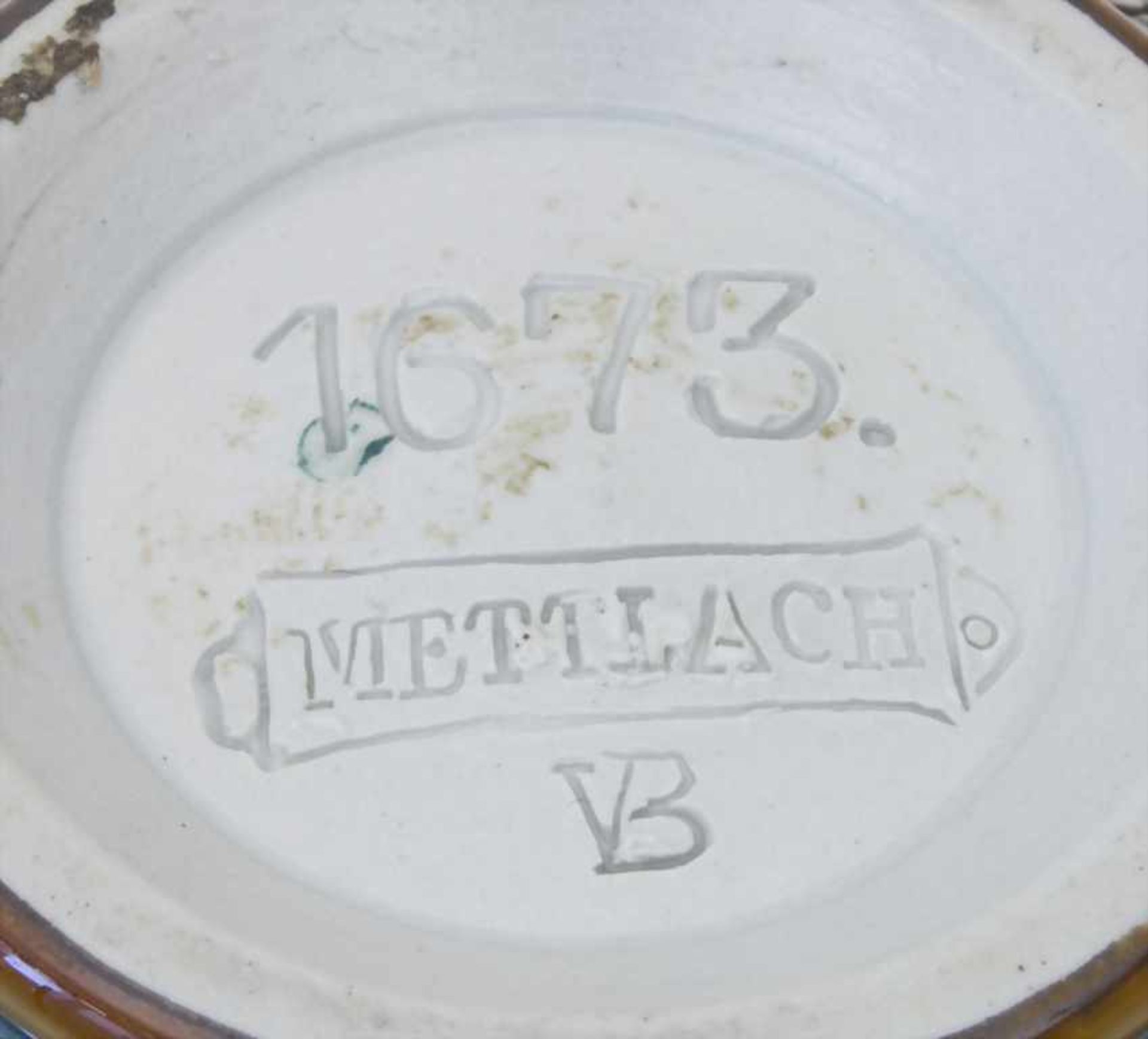 Ziervase / A vase, Villeroy & Boch, Mettlach, um 1900Material: Feinsteinzeug polychrom bemalt,Marke: - Image 3 of 3