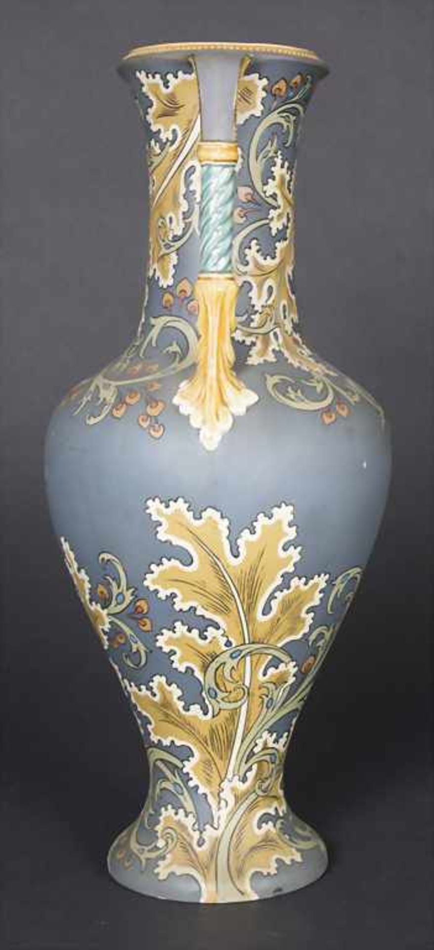 Jugendstil Henkelvase / An Art Nouveau vase with 2 handles, Mettlach, um 1900Material: Keramik, - Image 2 of 8