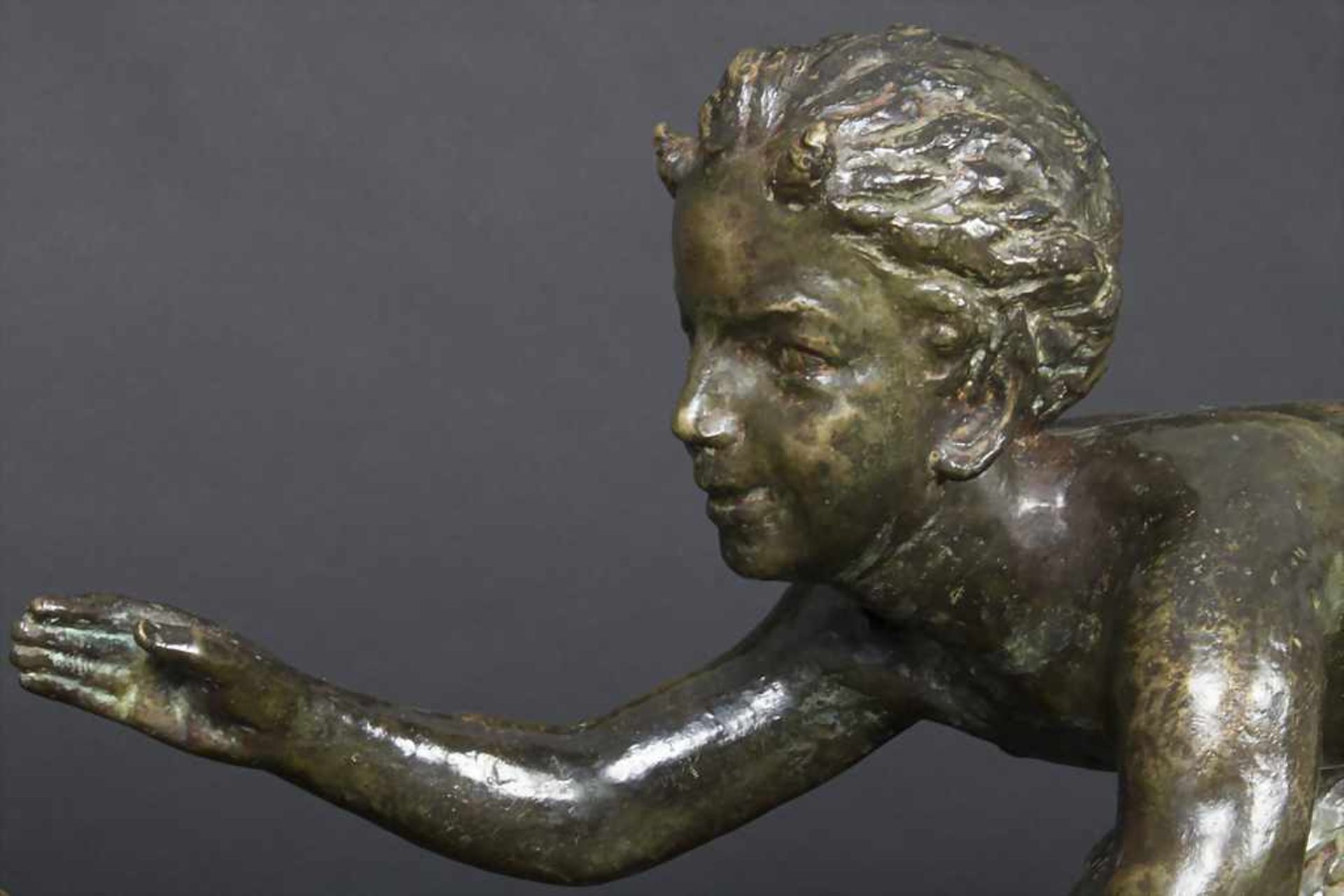 Faun mit Eichhörnchen / A faun with a squirrel, Georges Crouzat, (1904-1976)Material: Bronze, - Bild 9 aus 9