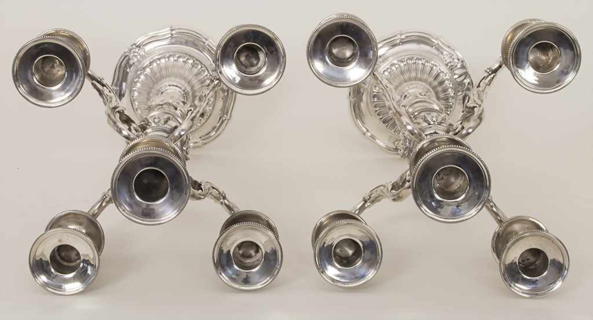 Paar Girandolen / A pair of silver girandoles, Ernest Compère, Paris, 1868-1888Material: Silber - Bild 2 aus 7