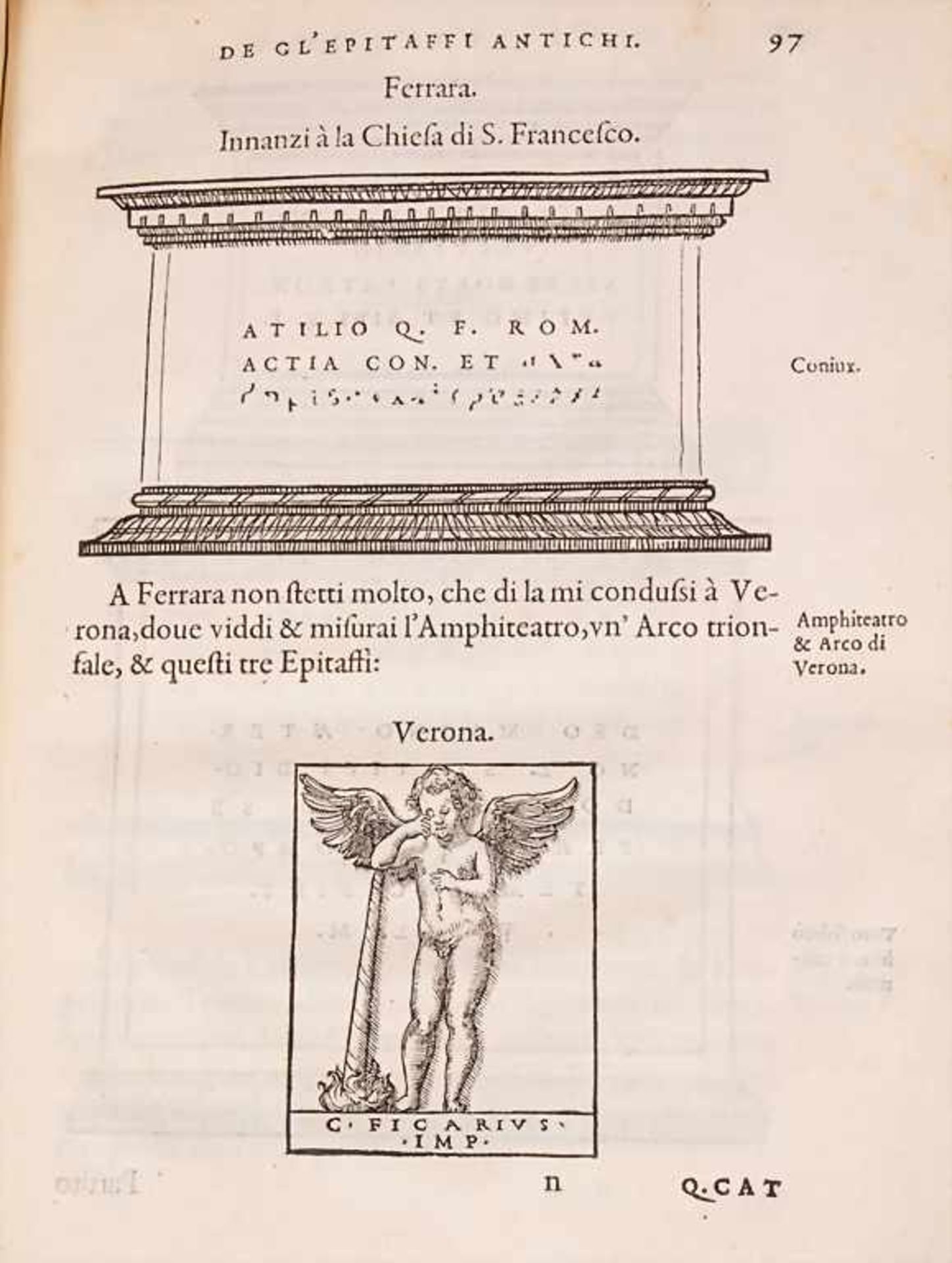 M. Gabriel Symeoni, 'Illustratione de gli Epitaffi et Medaglie Antiche'Untertitel: Natura ita - Image 3 of 4