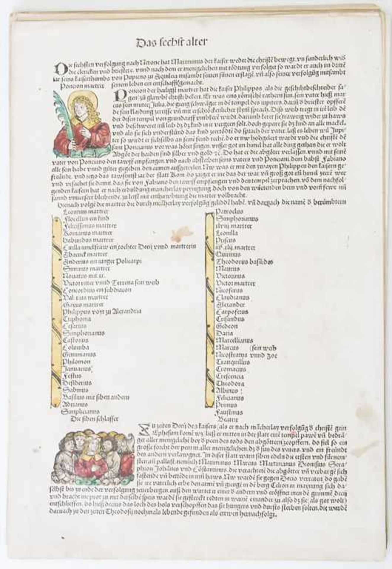 Hartmann Schedel (1140-1514), 34 Blätter aus: Schedelsche Weltchronik / 34 sheets from 'Schedel'sche - Image 3 of 3