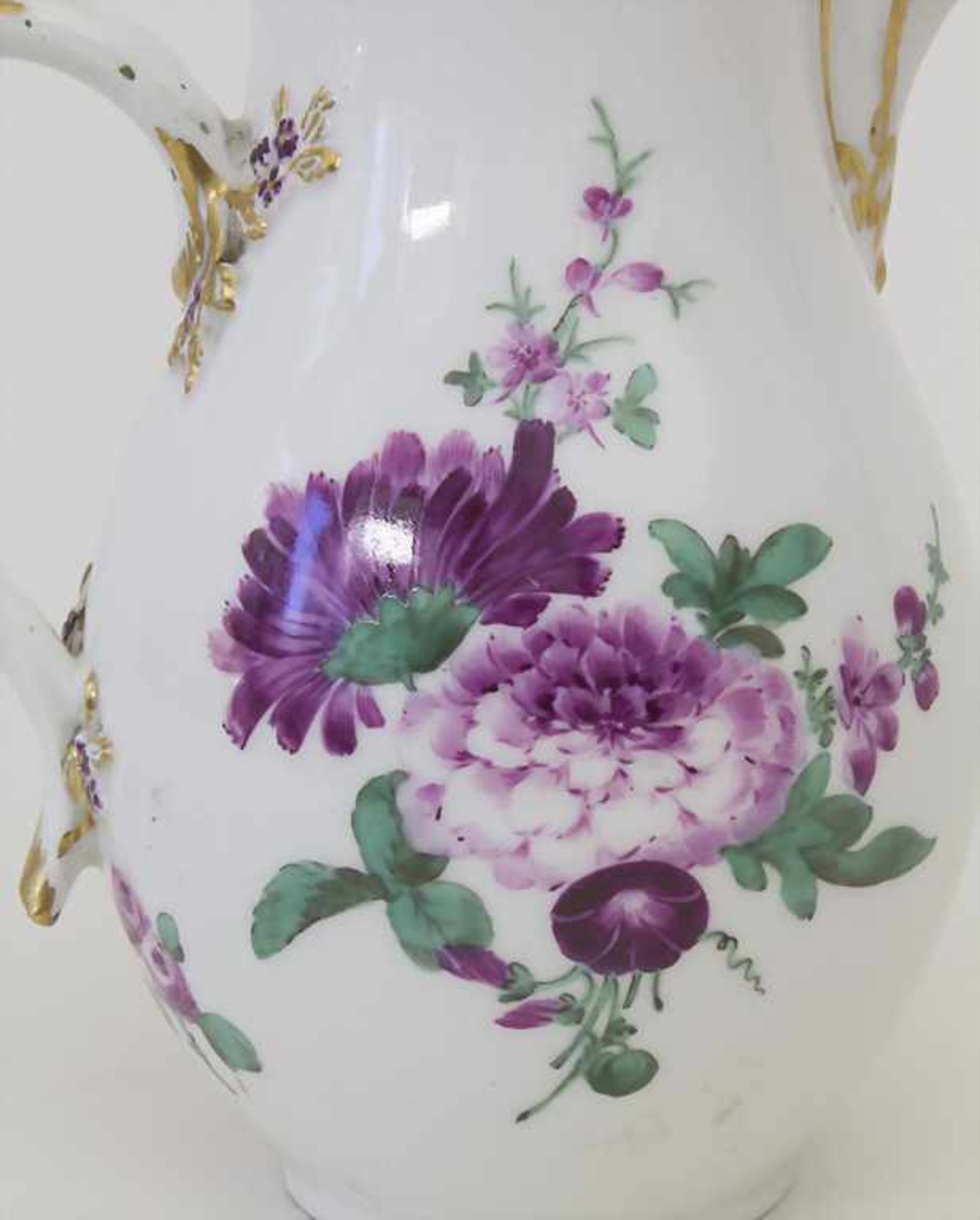 Kännchen mit Blumenmalerei / A small pot with flowers, Meissen, Punktzeit, 1763-1773Material: - Bild 9 aus 10