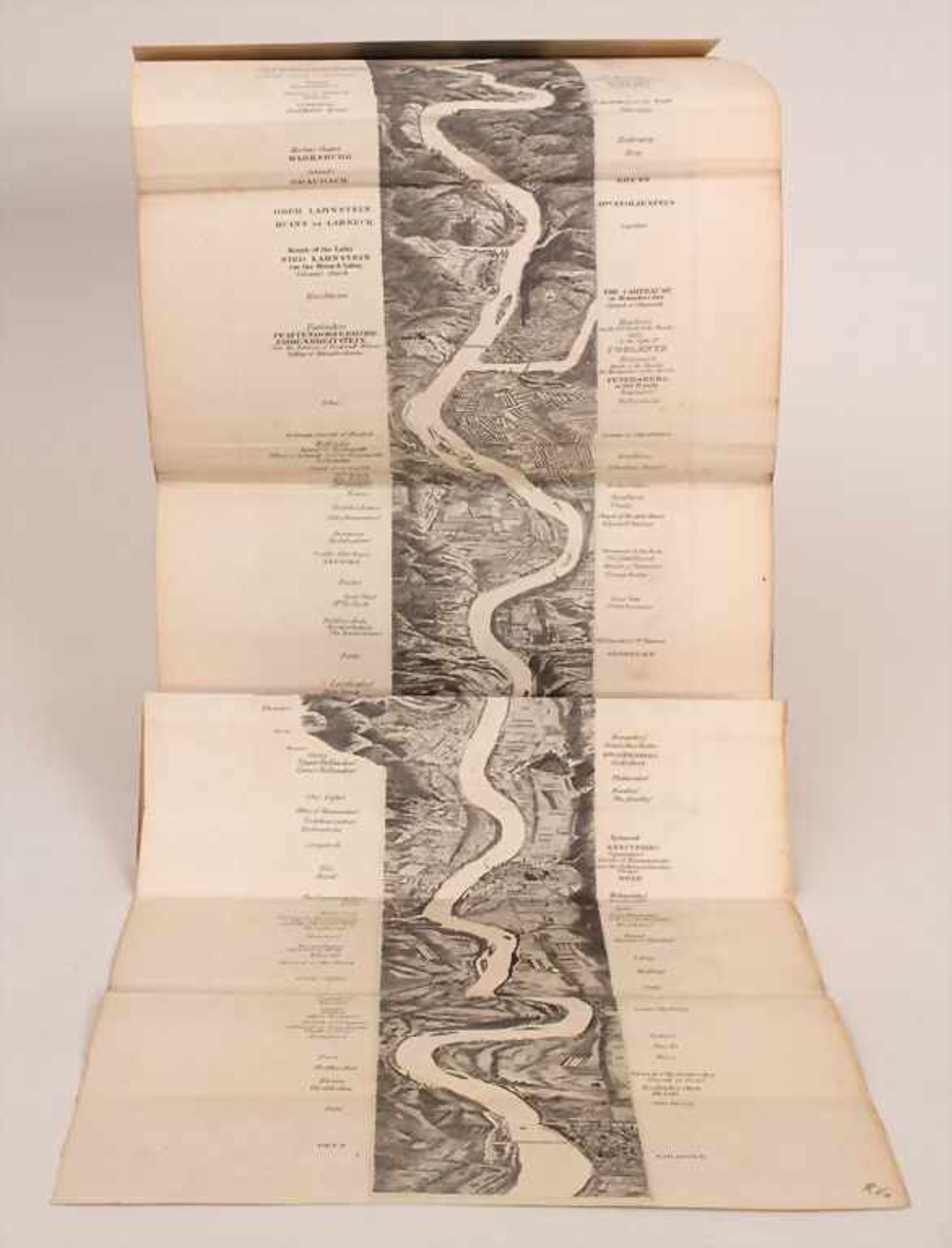 Leporello 'Ansicht des Rheins' / A leporello 'View of the river Rhine', um 1850Nach William