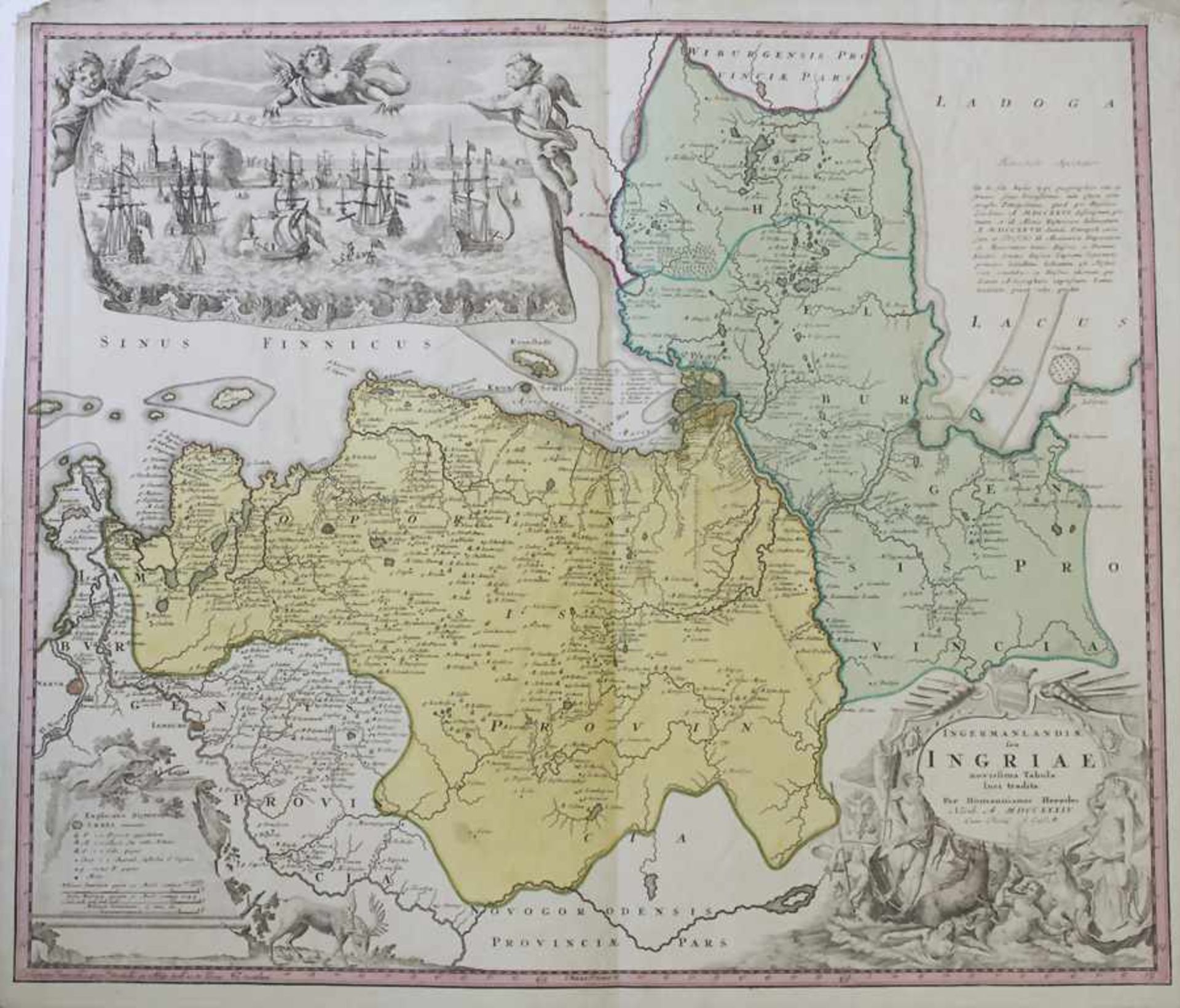 Homann Erben (1664-1724), historische Karte Asiens mit Russland und Ingermanland / A historic map of