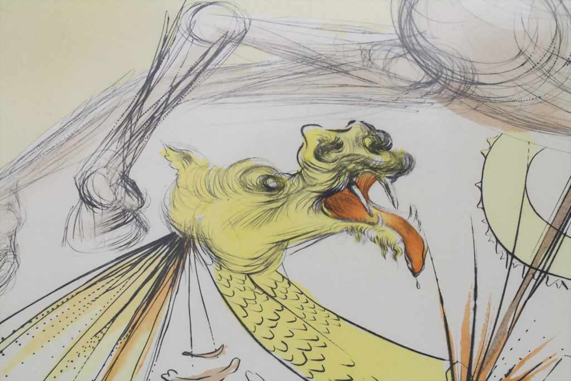 Salvador Dalí (1904-1989), 'St. Georges et le Dragon'Technik: Farbradierung, gerahmt, hinter Glas, - Image 3 of 3