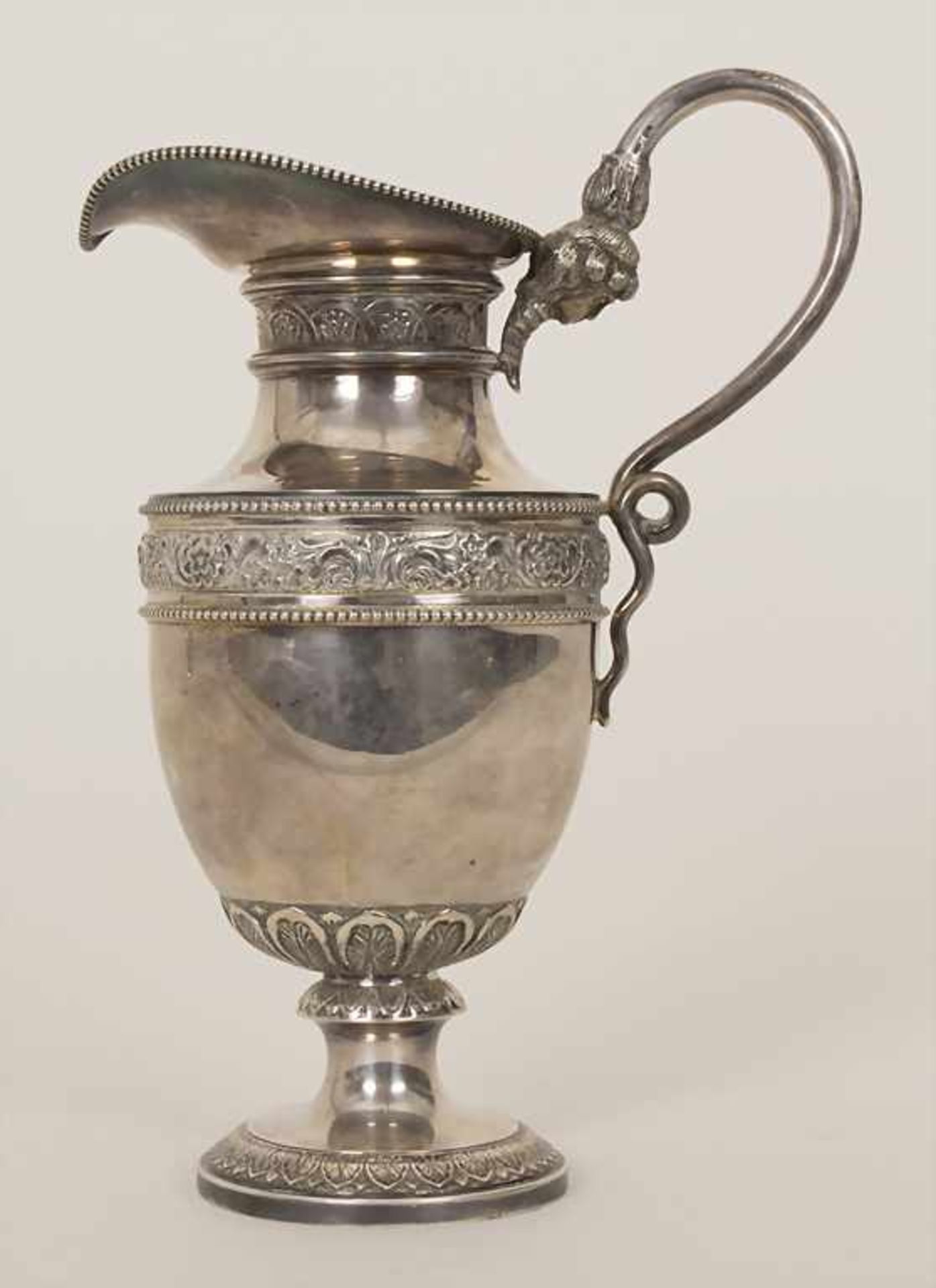 Weinkrug / A silver vine jug, Brüssel / Brussels, um 1920Material: Silber 835/1000,Punzierung: A - Image 5 of 8