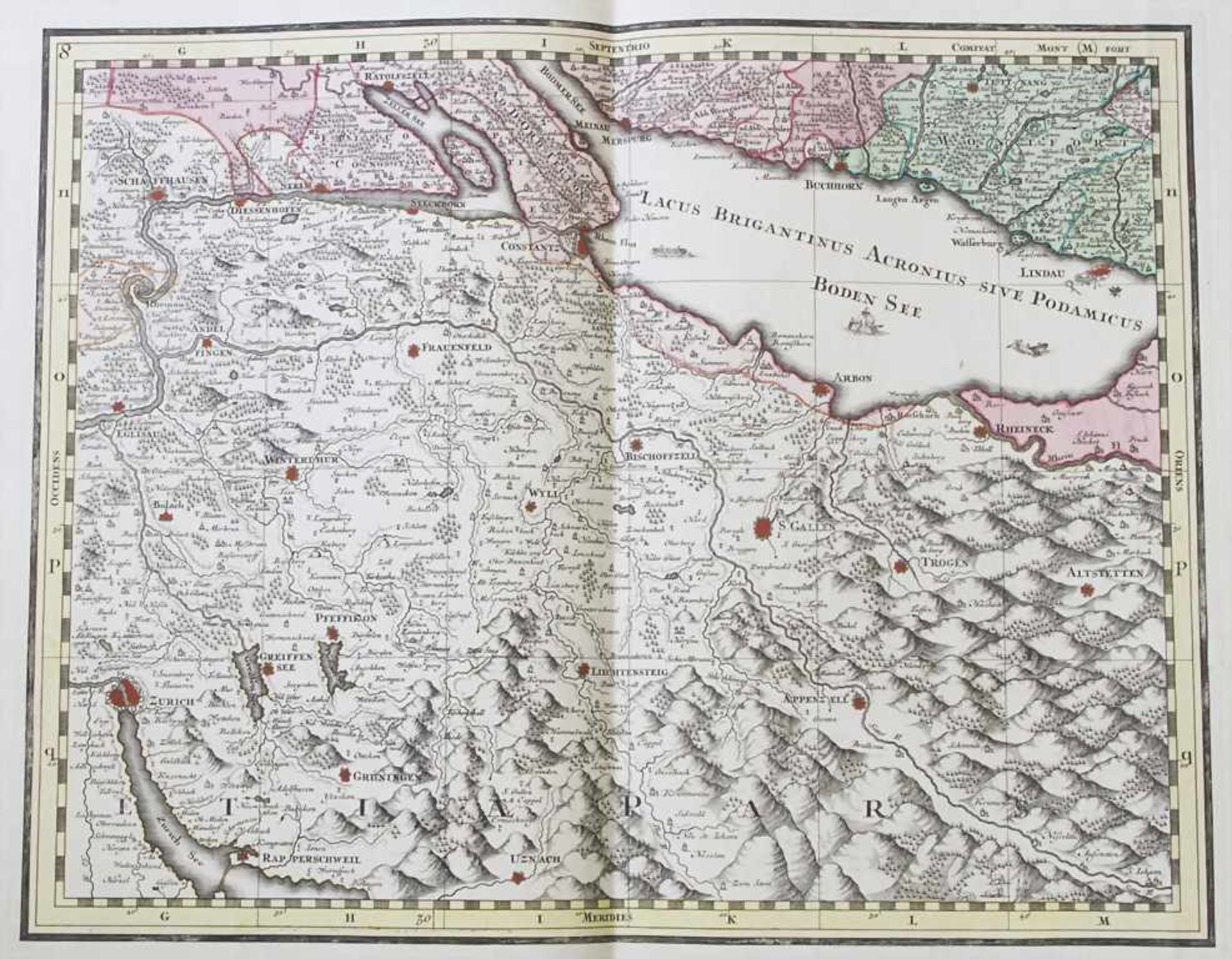 Matthias Seutter (1678-1757), Historische Karte 'Bodensee' / A historic map of lake of constanceNach