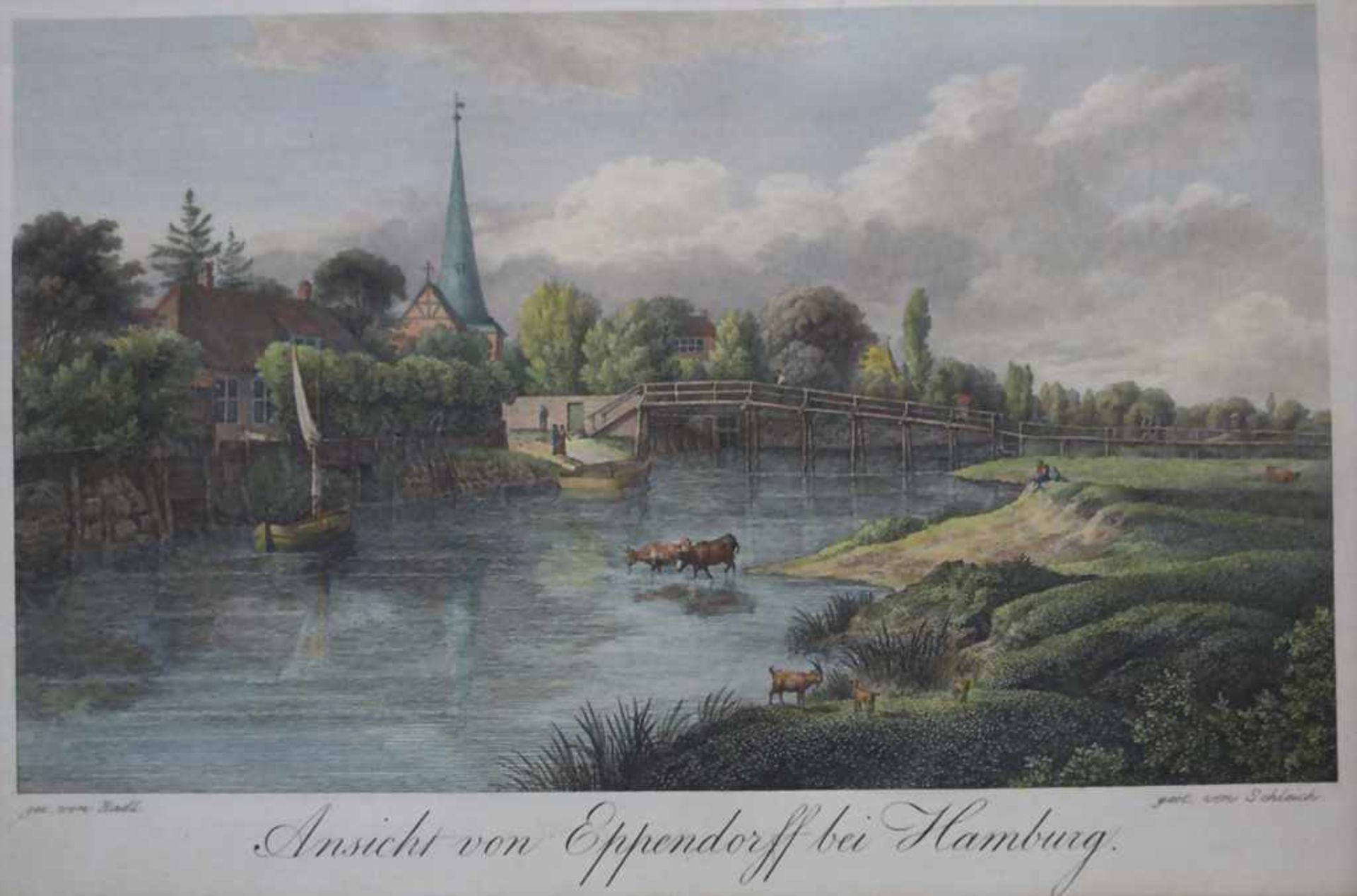 Anton Radl (1774-1852), 3 historische Ansichten Hamburgs / A set of 3 historic Hamburg viewsTitel: - Image 3 of 5