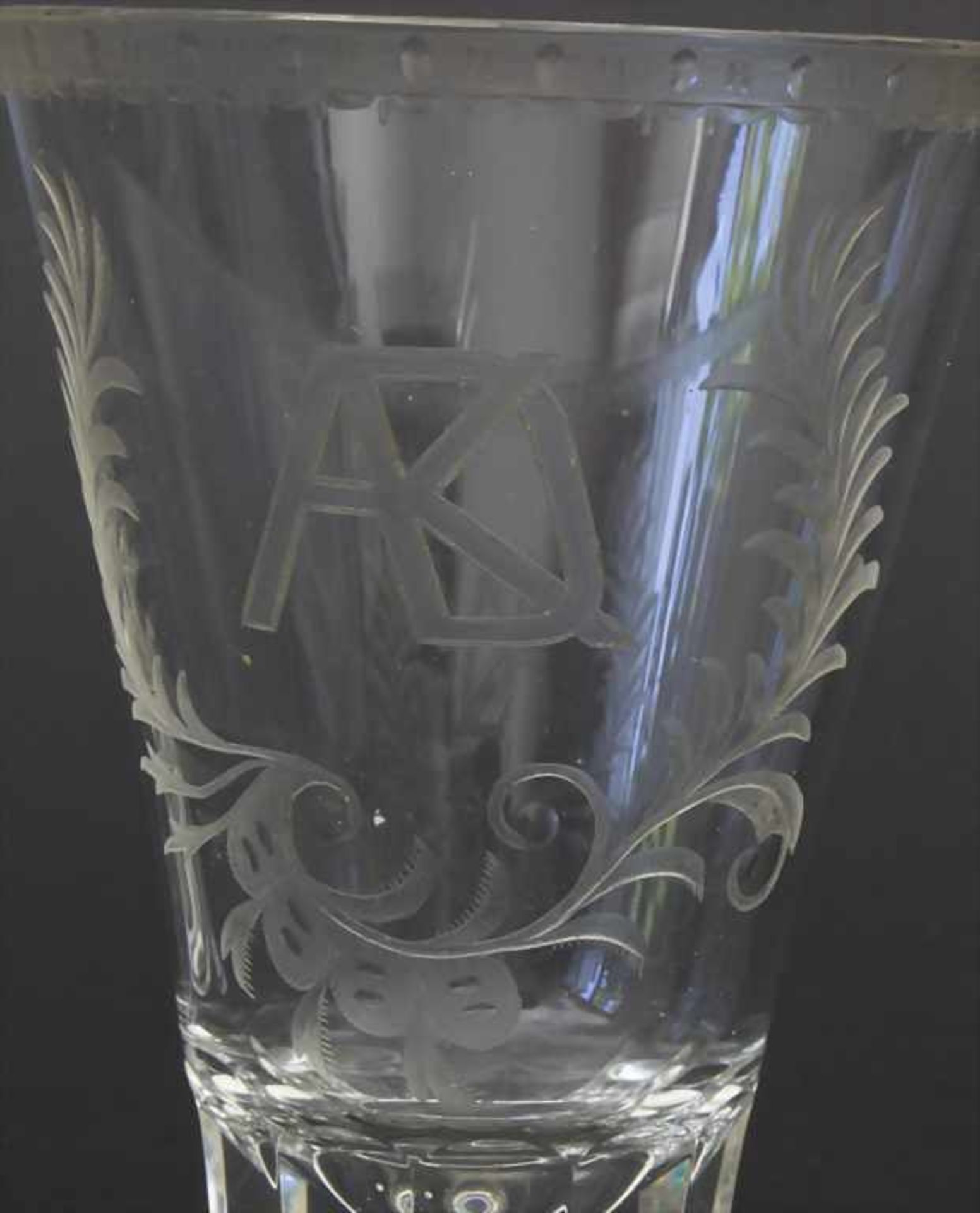 2 Kelchgläser / 2 glasses, J. & L. Lobmeyr, Wien, um 1880Material: farbloses Glas mit - Bild 3 aus 5