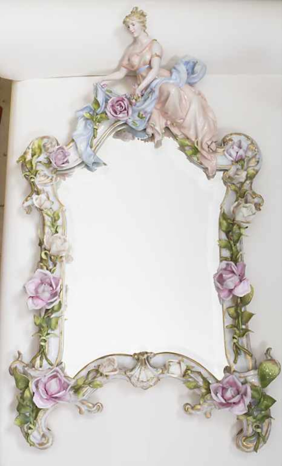 Wandspiegel mit Allegorie 'Flora' / A mirror with allegory 'Flora', wohl Frankreich, um - Image 4 of 12