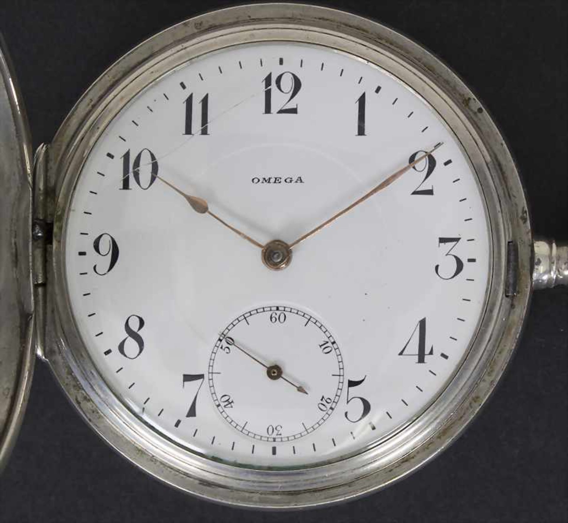 Fürst zu Fürstenberg, Omega Taschenuhr mit Widmung / Pocket watch with dedication, 1911Gravur: - Image 3 of 7