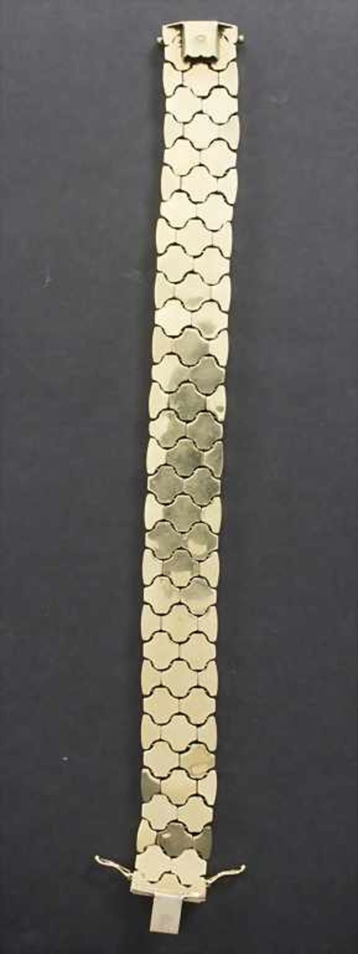 Goldarmband / A gold braceletMaterial: Gelbgold 585/000 14 Kt, Länge: 20,5 cm,Gewicht: 34,7 g, - Image 2 of 3