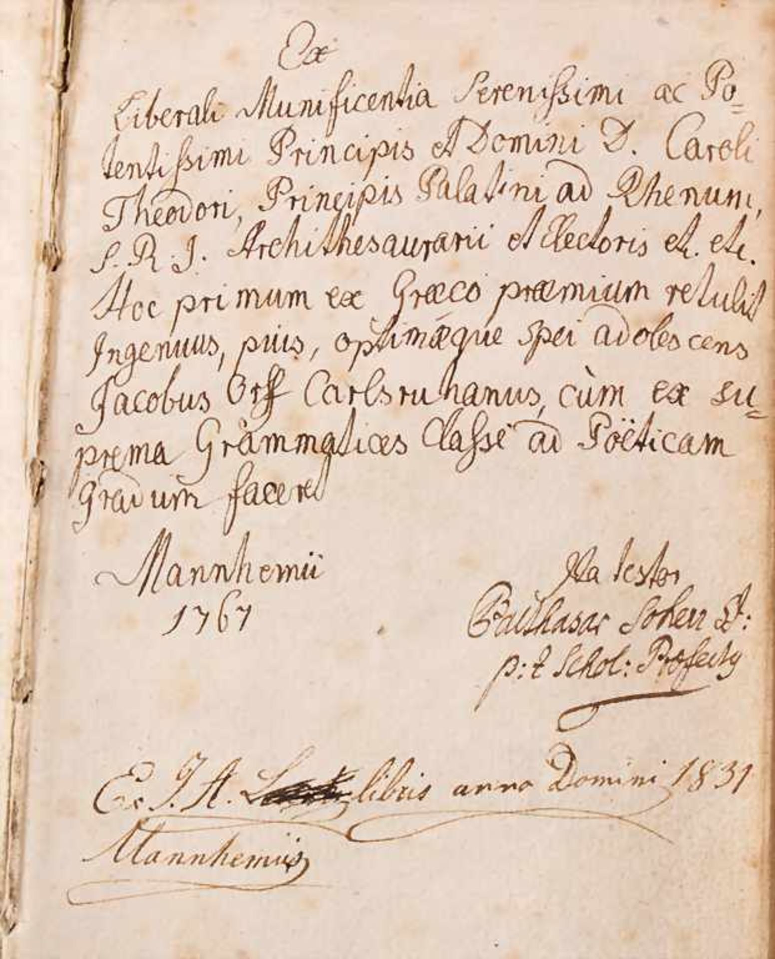 Krakamp / Simonis, 'Fons Eloqientiae ... Explanatio Rhetoricae, 1754Mit handschriftlichen - Bild 2 aus 3