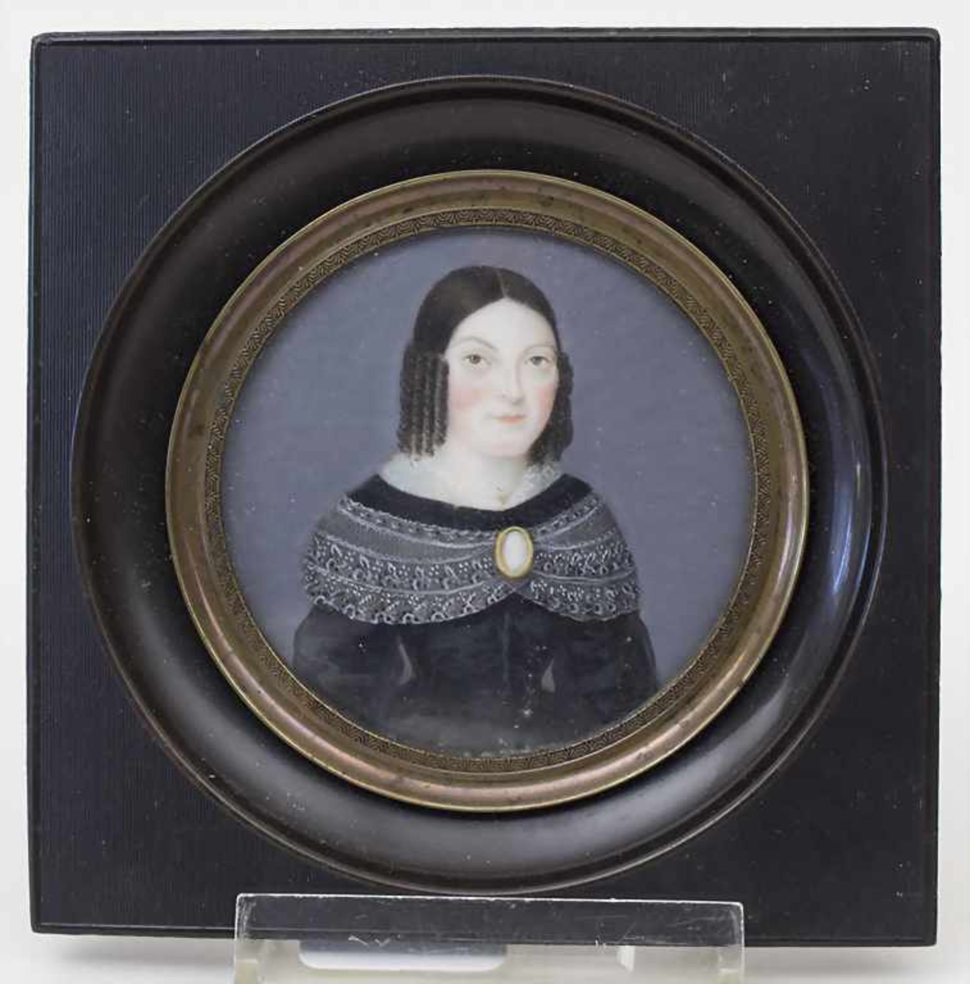 Miniatur Porträt von Delphine de la Cour / A miniature portrait of Delphine de la Cour, Châlons- - Bild 2 aus 4