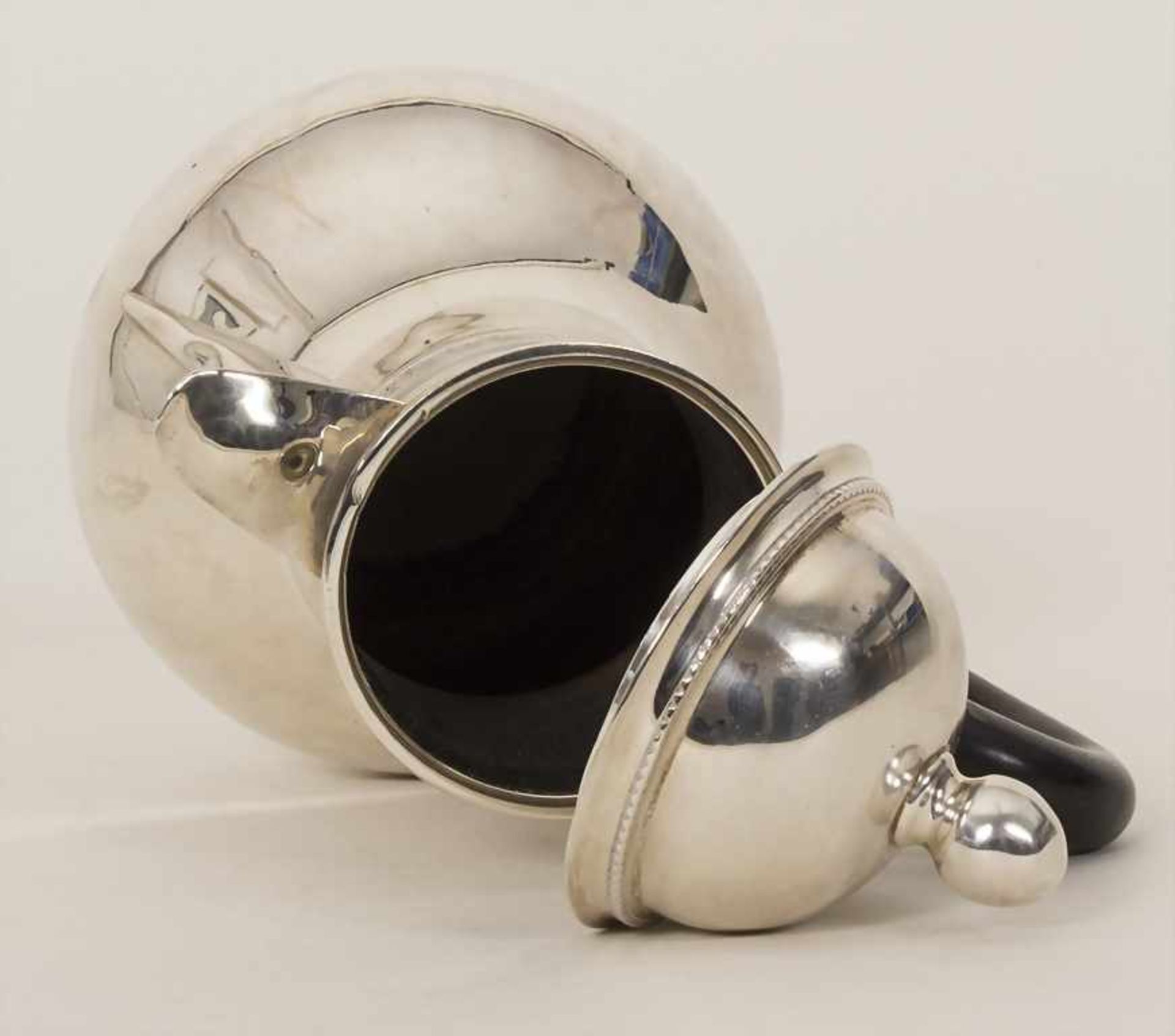 Empire Teekanne / A silver tea pot, wohl Gent / Gand, 19. Jh.Material: Silber 812/1000,Punzierung: - Image 5 of 7