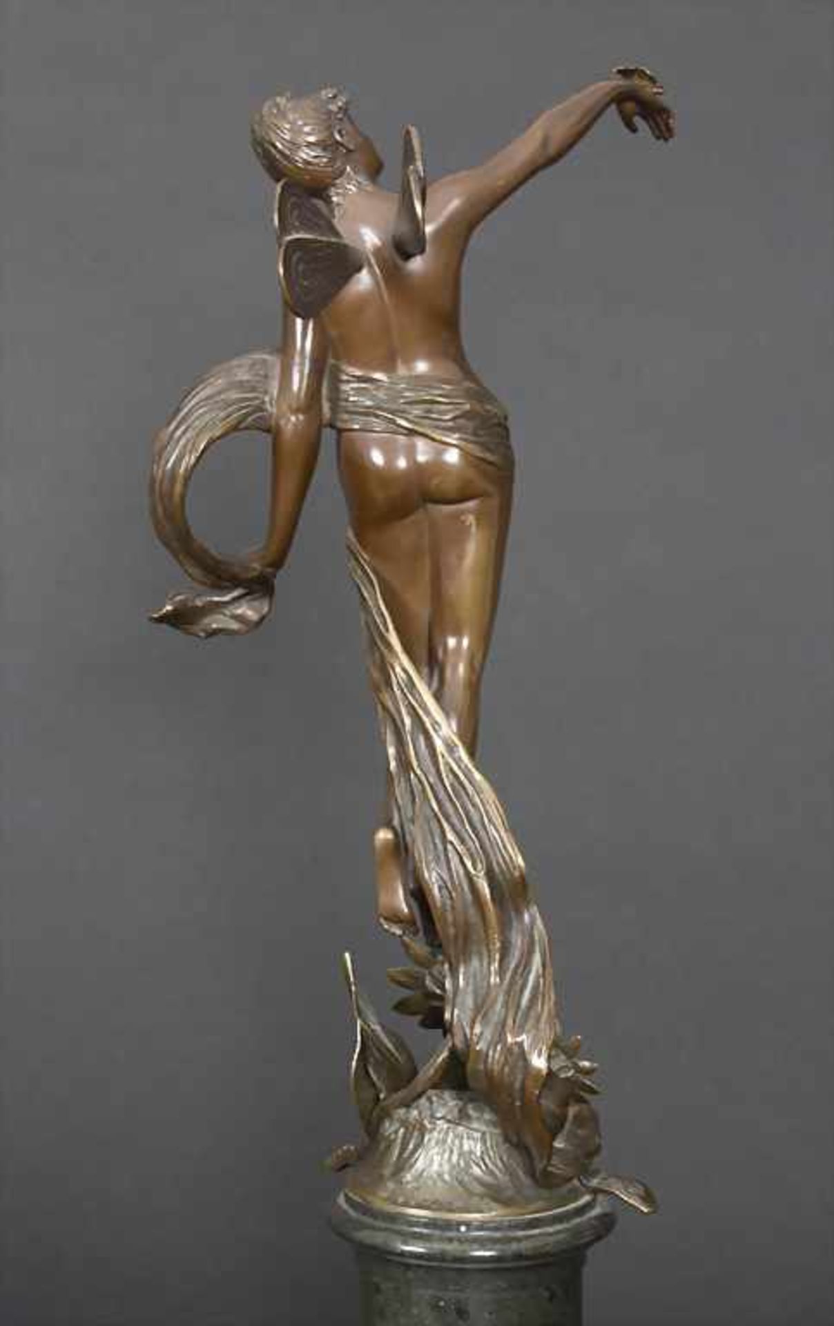 Franz Rosse (1858-1900), 'Die Psyche', BerlinMaterial: Bronze patiniert auf Serpentin Sockel, - Bild 4 aus 6