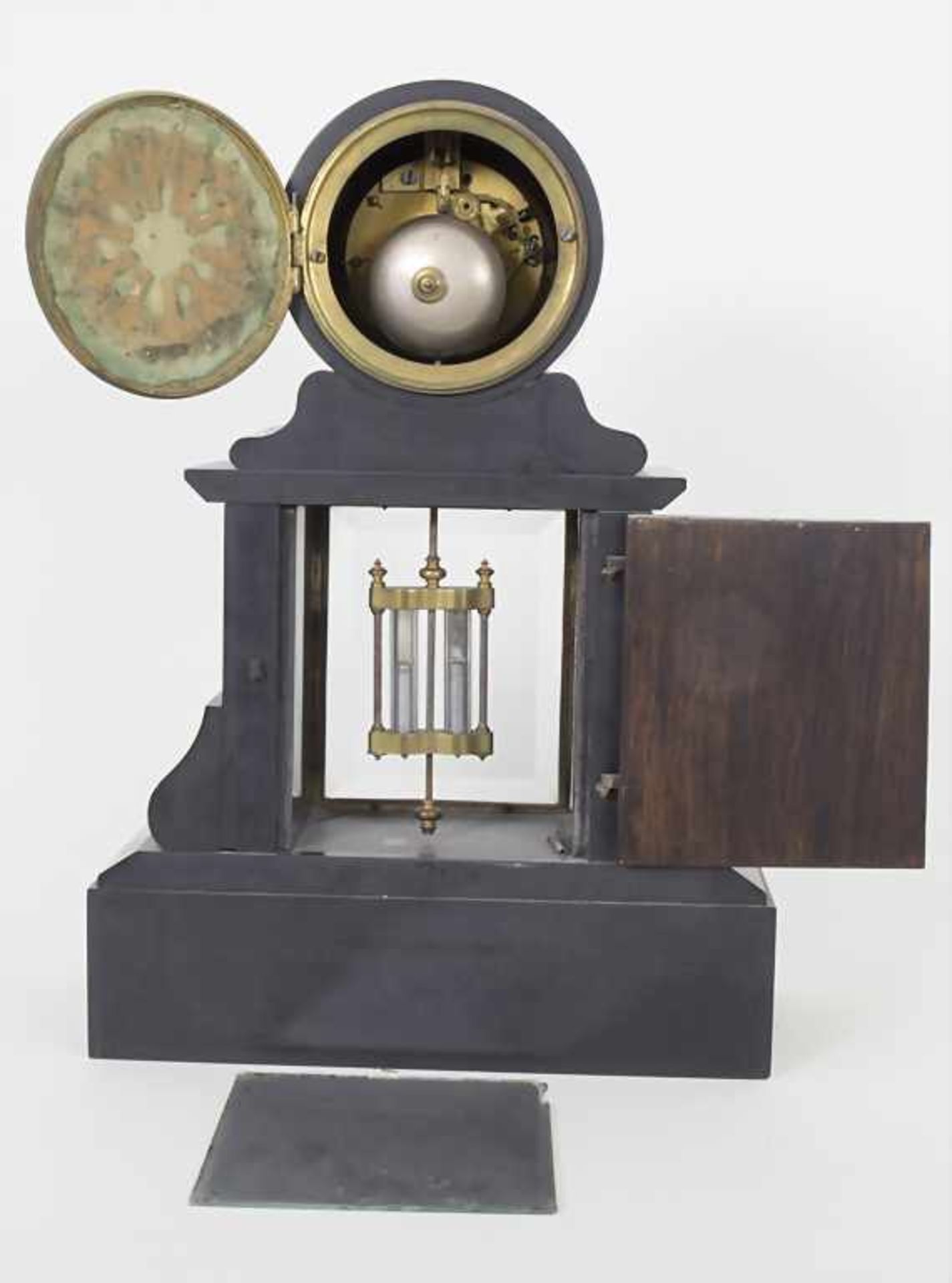 Kaminuhr, A table clock, Frankreich um 1900Gehäuse: Marmor in unt. Farben,Uhrwerk: - Bild 4 aus 8