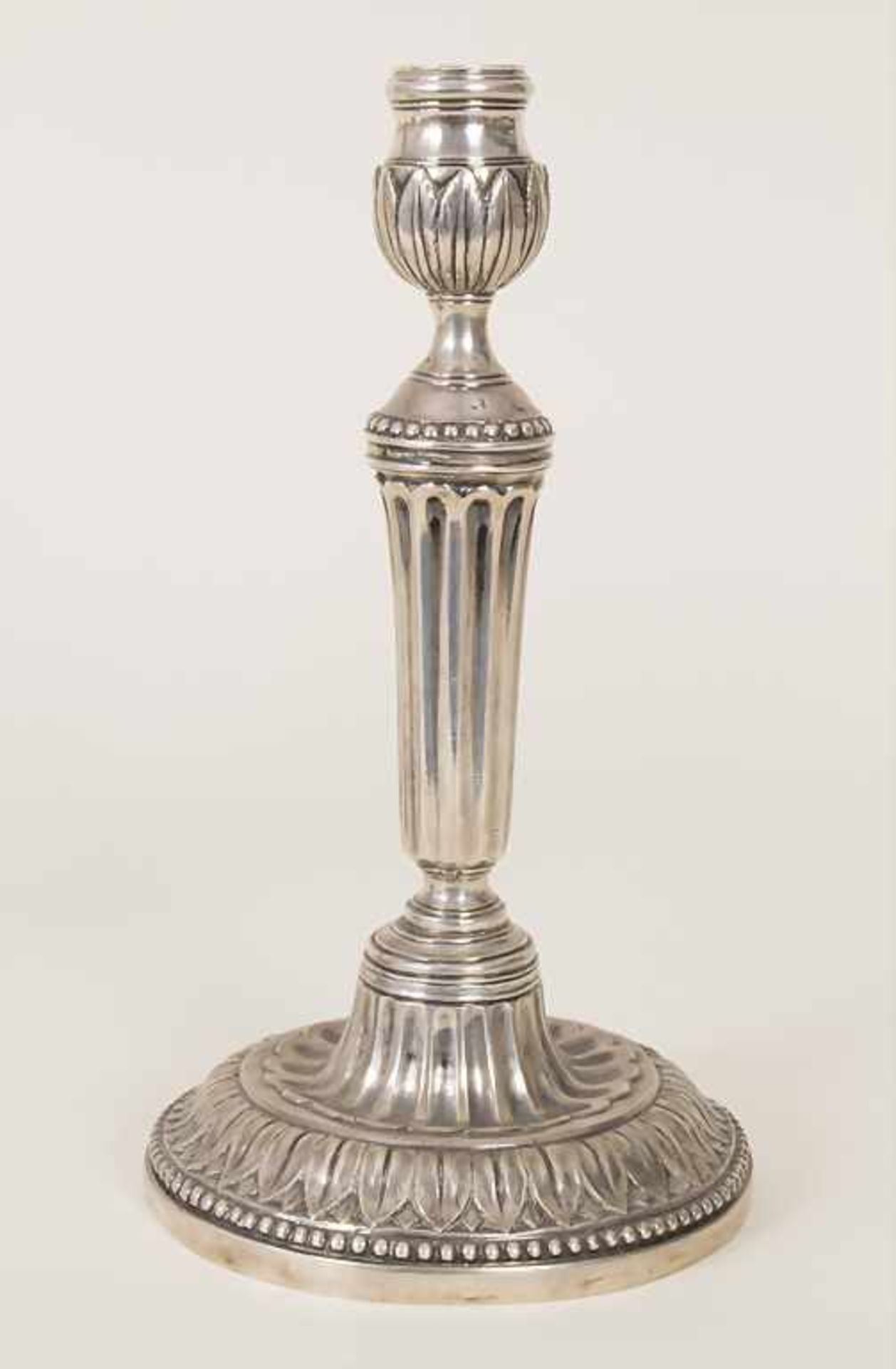 Paar Louis XVI Leuchter / A pair of Louis-seize silver candlesticks, Genua / Genoa, um 1778Material: - Bild 2 aus 5