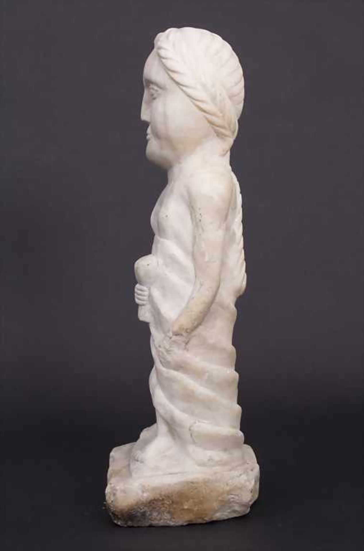 Marmorstatue 'Bacchantin' Frankreich, 16./17. Jh.Material: Heller Marmor, grau geädert,Höhe: 48 cm, - Image 2 of 4