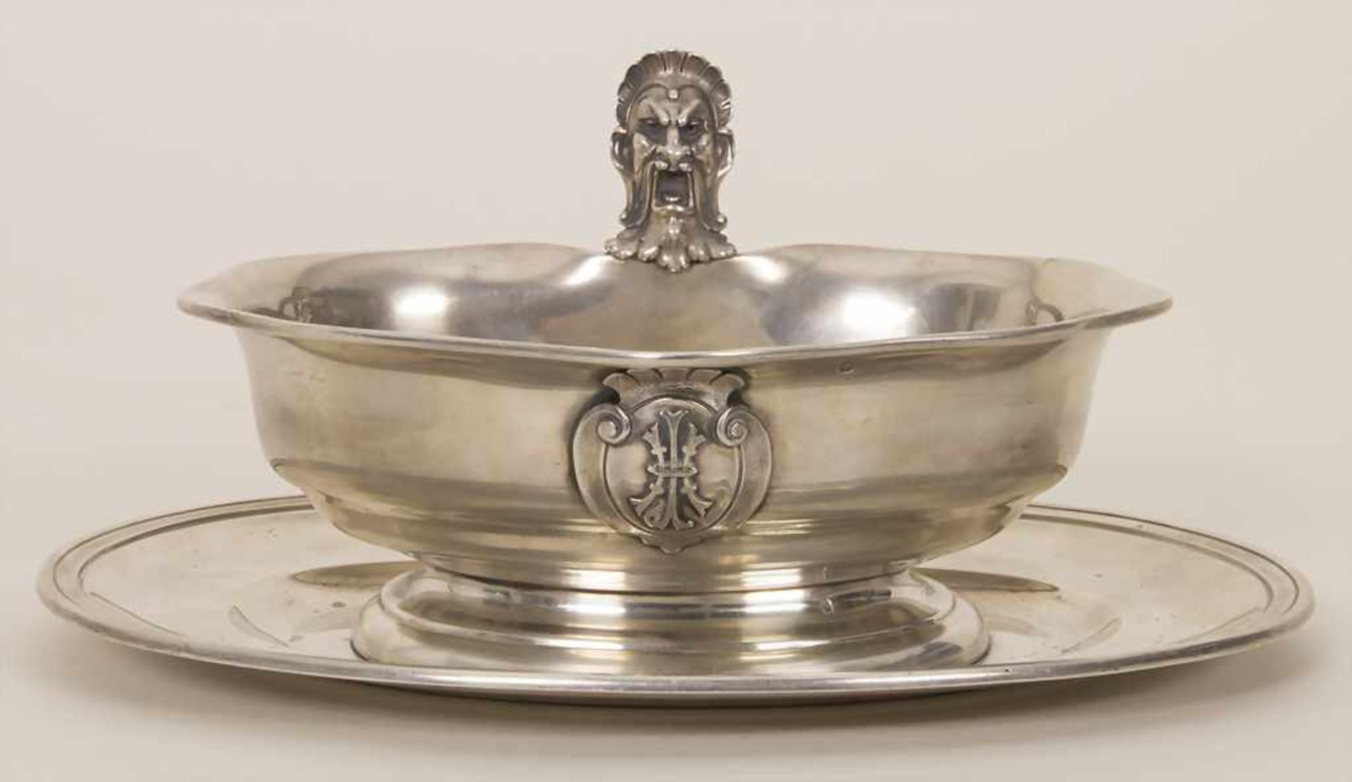 Sauciere / Anbietschale / A silver sauce boat or serving dish, Robert Linzeler, Paris, um - Bild 2 aus 8