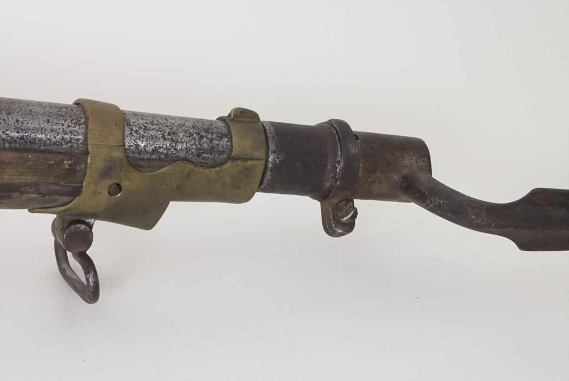 Perkussionsgewehr Vorderlader / A percussion rifle, wohl Frankreich um 1850Material: eiserner Lauf - Image 3 of 6