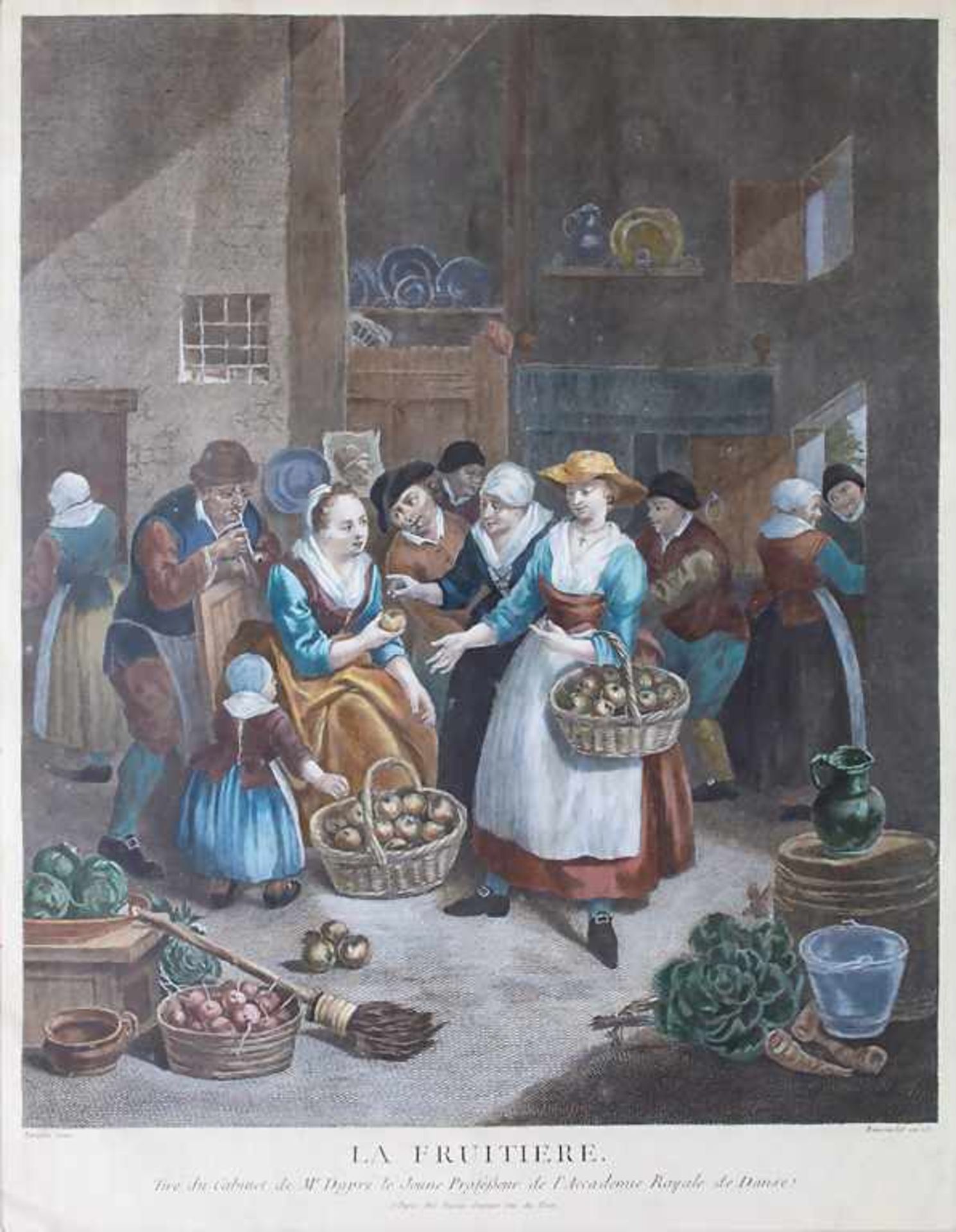 Jacques Firmin Beauvarlet (1731-1797), 'La Fruitière'Nach Vanasse,Technik: Kupferstich auf Papier,