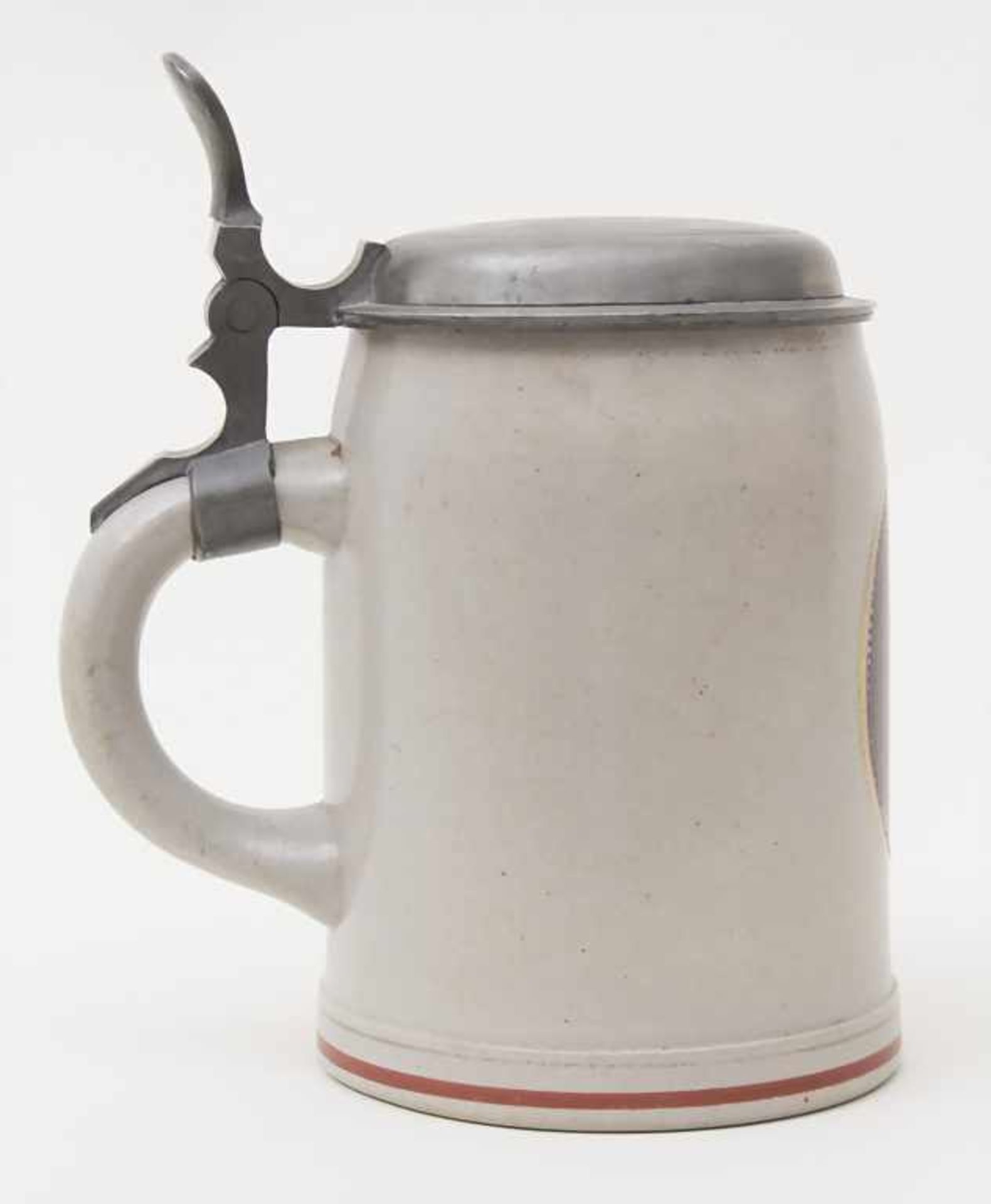 Patriotenbierkrug, 0,5 L, Merkelbach & Wick, Grenzhausen, um 1915Material: graues Steinzeug, - Bild 4 aus 10