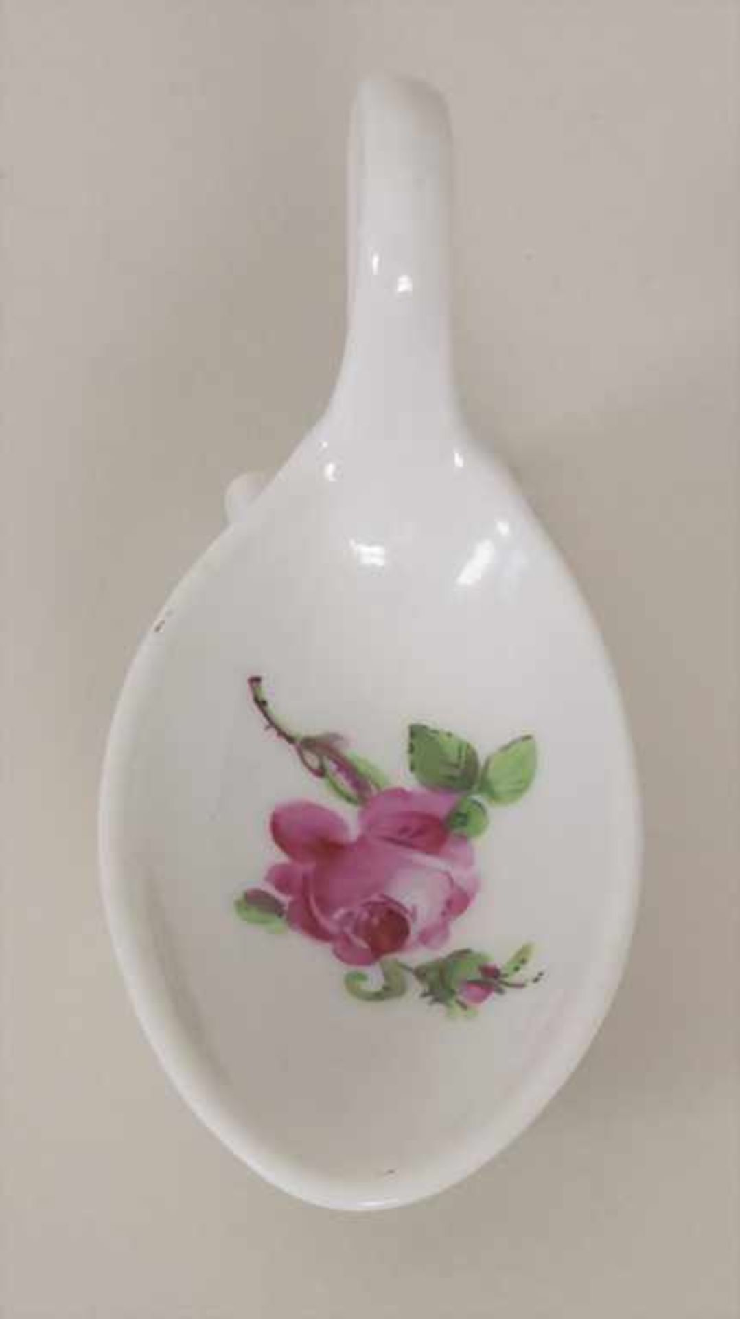 Seltener Löffel 'Rote Rose' / A rare spoon with rose pattern, Meissen, Mitte 19. Jh.Material: - Image 2 of 5