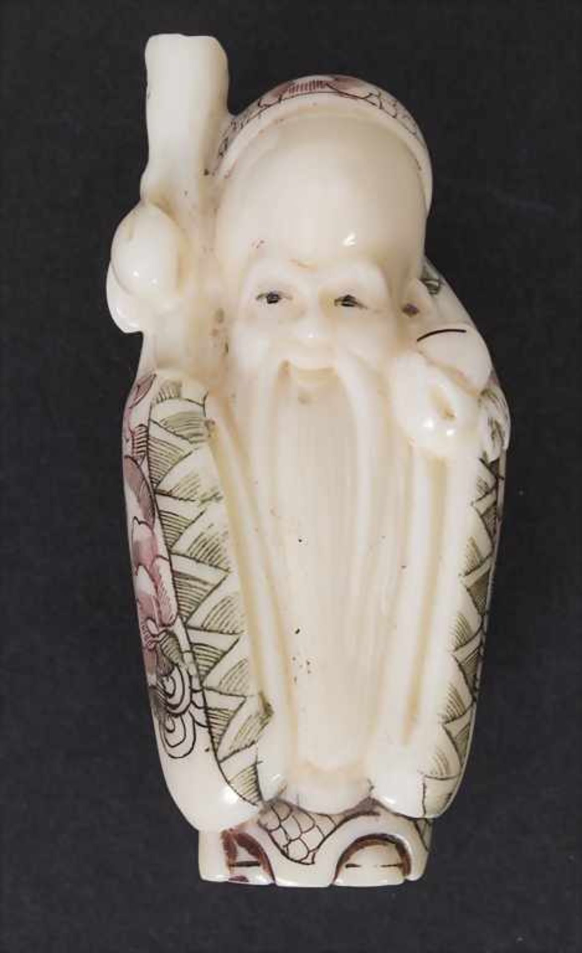 Fukurokuju Okimono / Ivory Okimono depicting Fukurokuju, Japan, 1. Hälfte 20. Jh.Material: