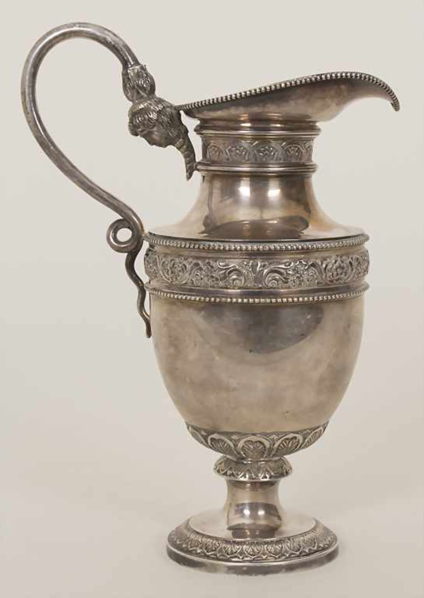 Weinkrug / A silver vine jug, Brüssel / Brussels, um 1920Material: Silber 835/1000,Punzierung: A - Image 3 of 8