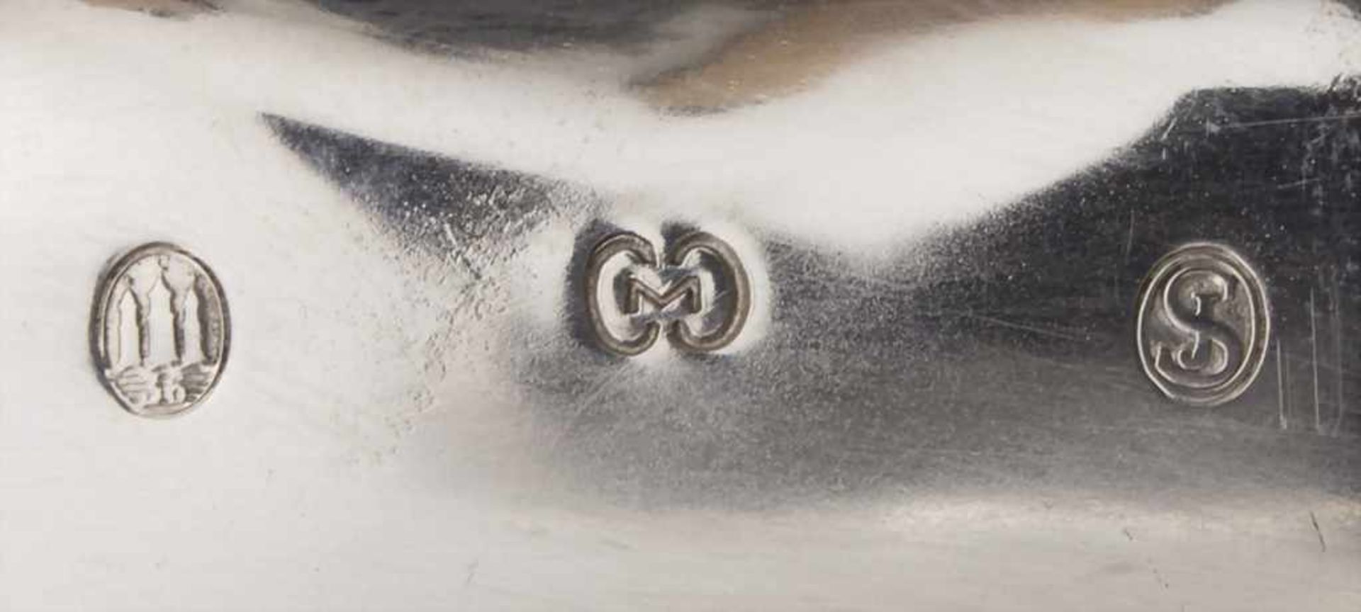 8 Platzteller / 8 silver underplates, Carl M. Cohr, Fredericia, Dänemark / Denmark, 1936Material: - Image 19 of 25