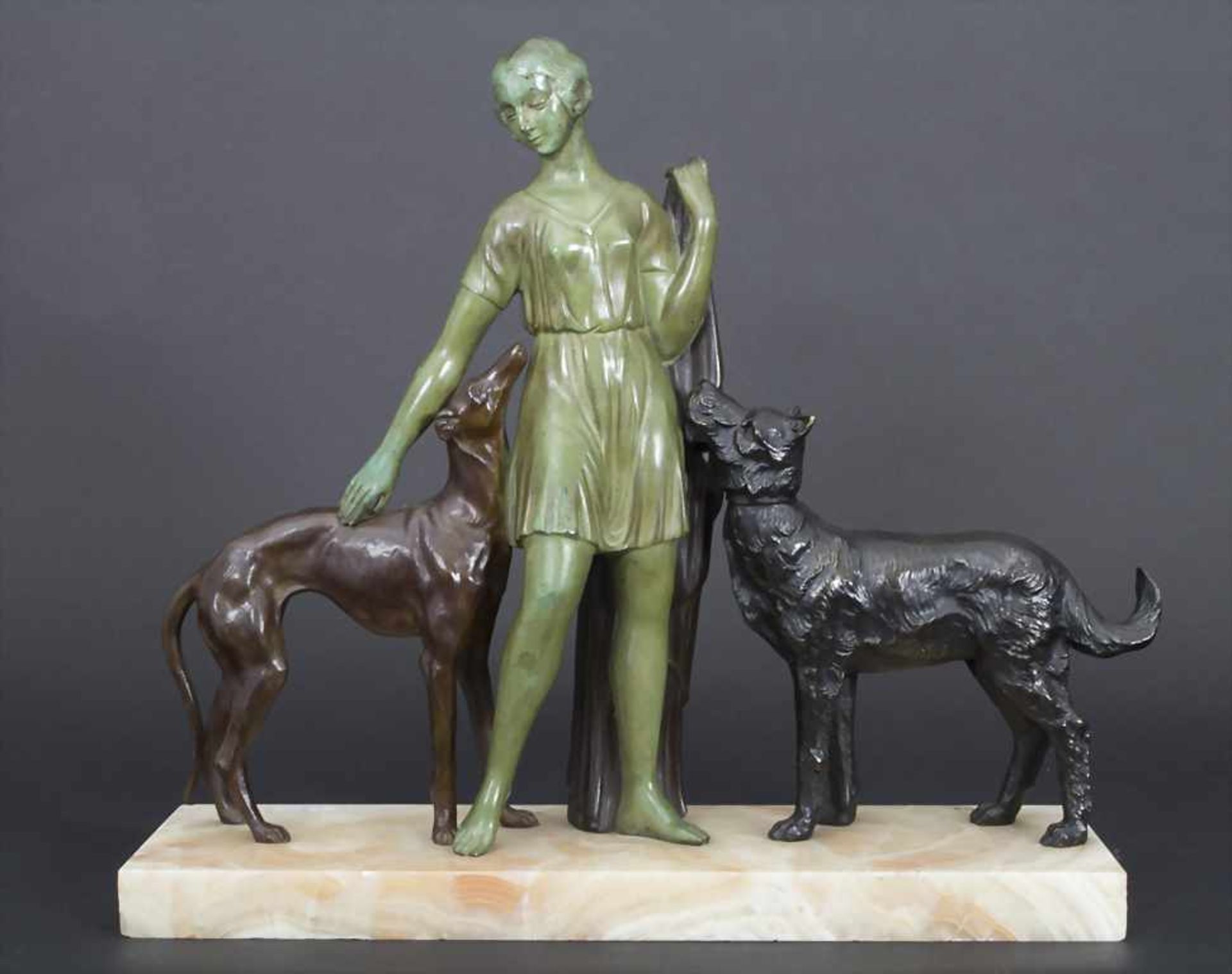 Art Déco Skulptur, An Art Deco Sculpture, Zoltan Kovats (1882-1952)Material: Bronze, partiell