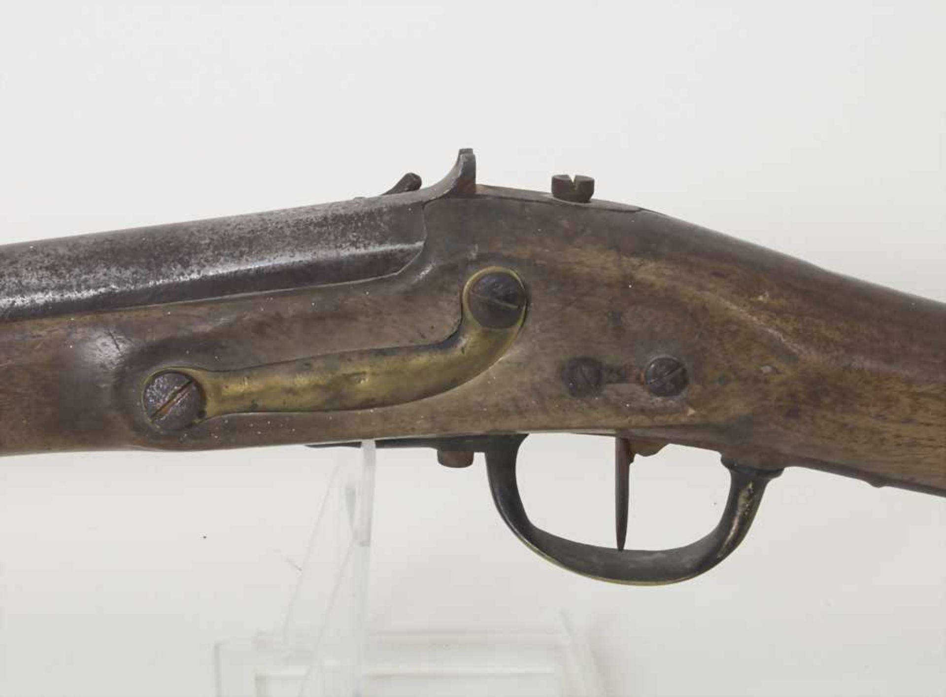 Perkussionsgewehr Vorderlader / A percussion rifle, wohl Frankreich um 1850Material: eiserner Lauf - Image 5 of 6