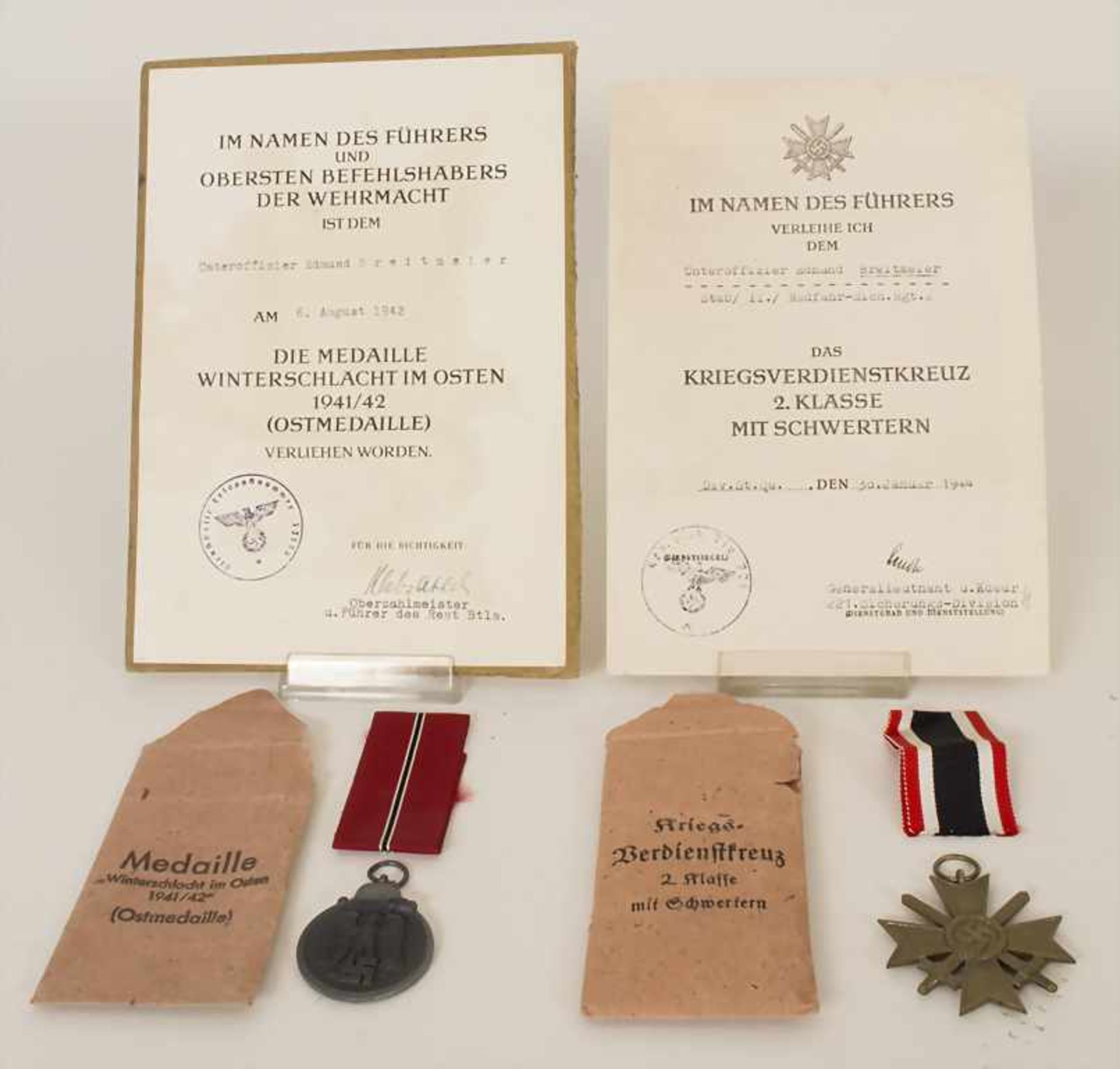 2 Orden 2. Weltkrieg / 2 honour medals WW II* Medaille 'Winterschlacht im Osten 1941/42 (