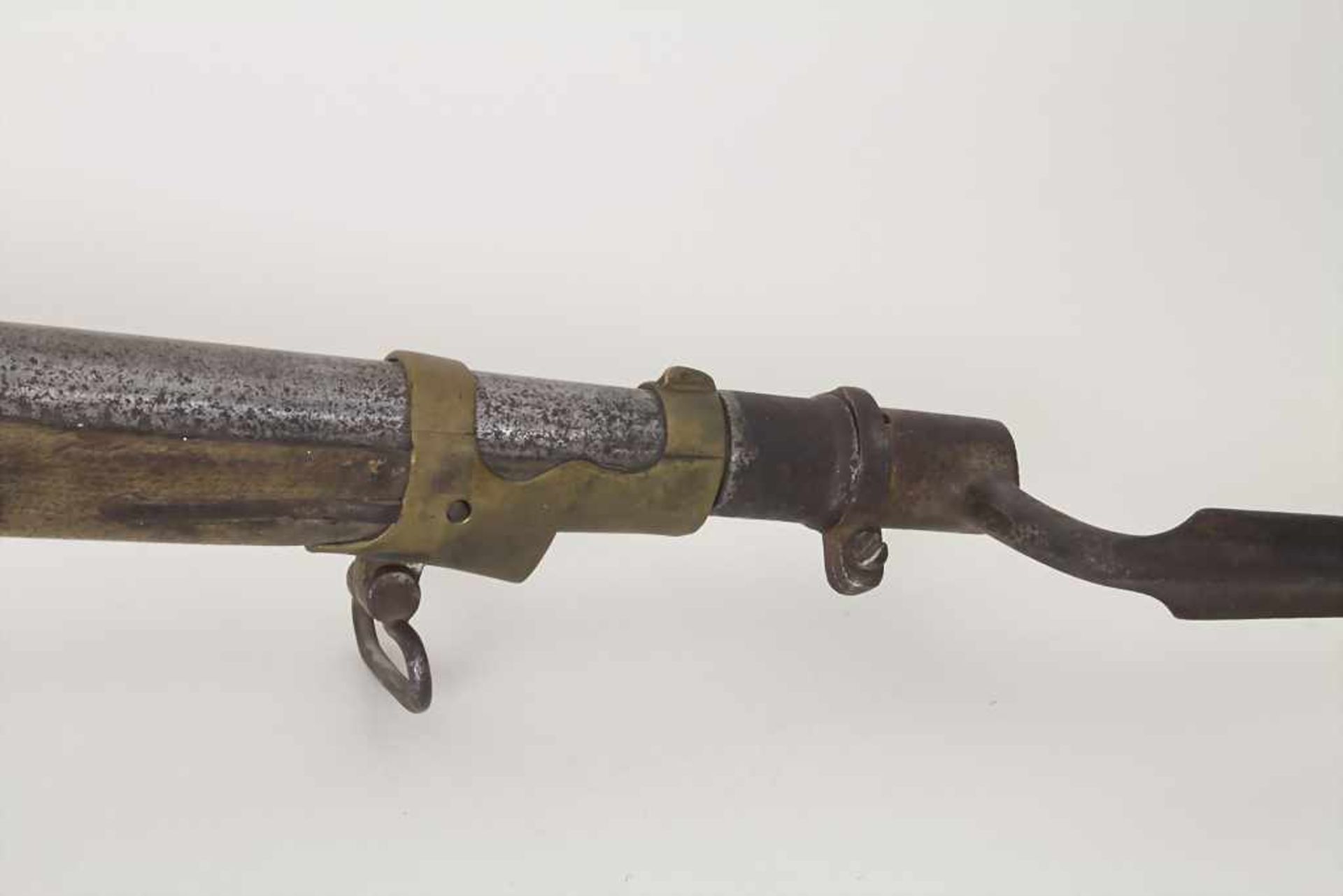 Perkussionsgewehr Vorderlader / A percussion rifle, wohl Frankreich um 1850Material: eiserner Lauf - Image 4 of 6